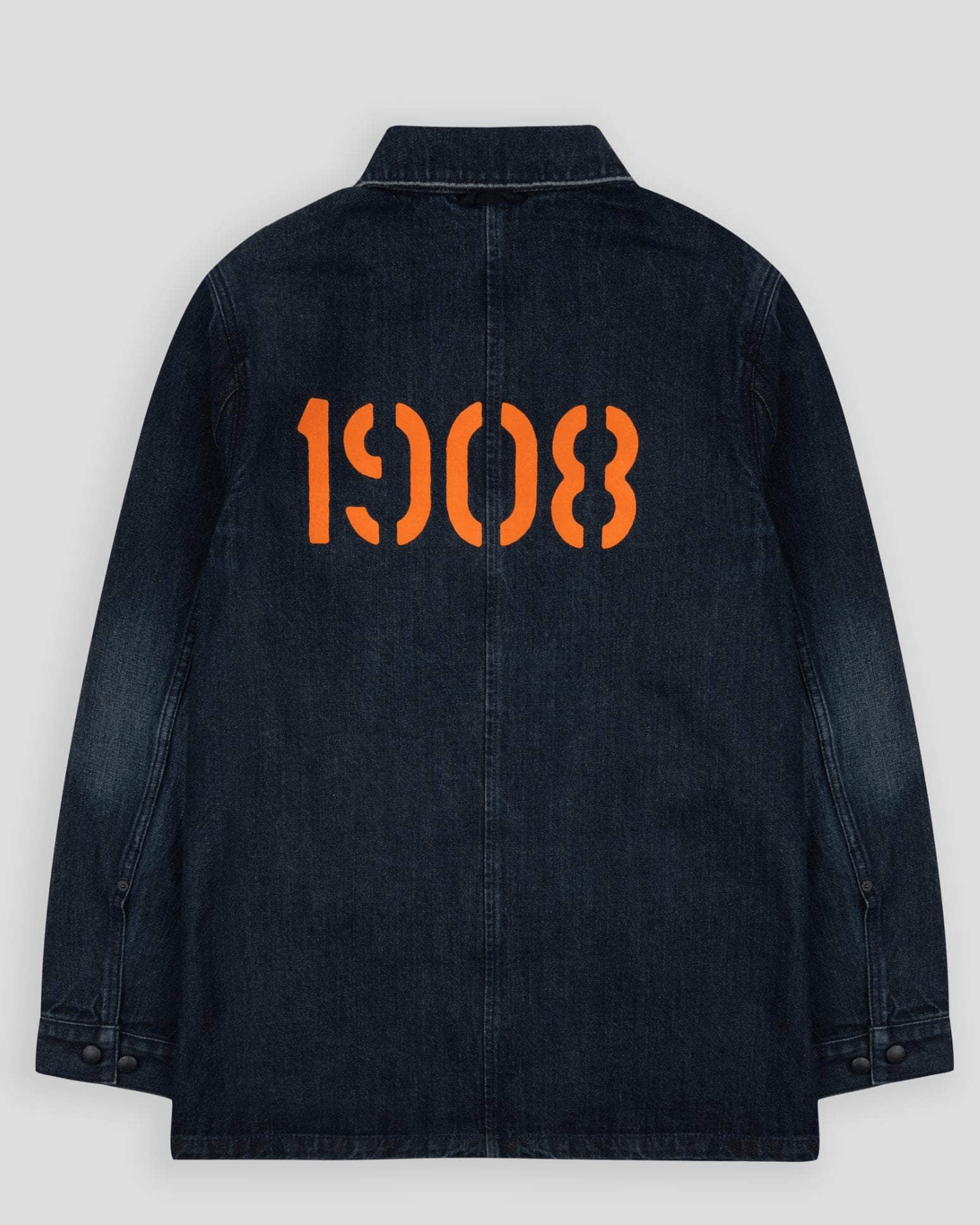 Spanner Boy Relaxed Work Jacket Indigo Wash (Orange Print)