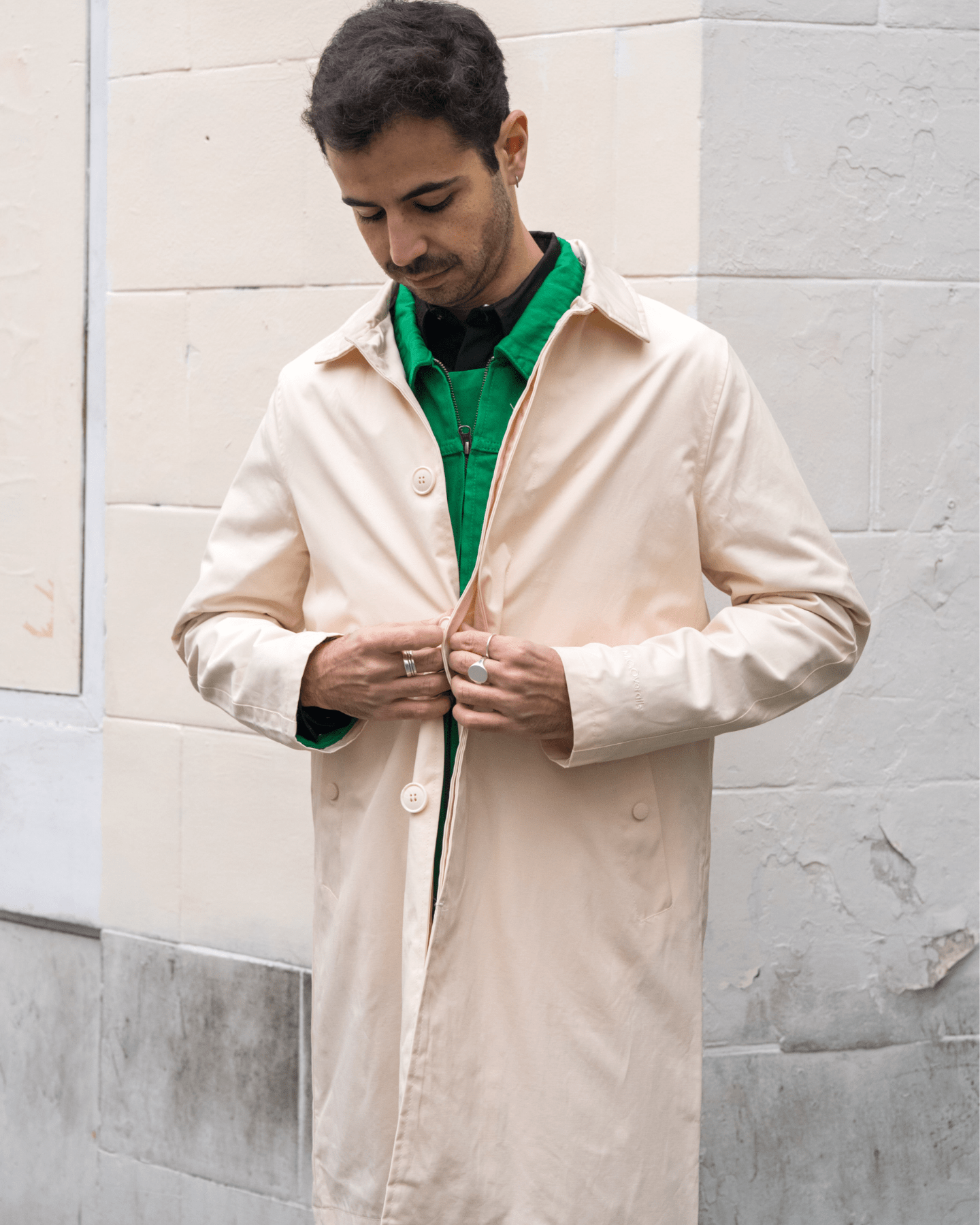Oatmeal 2025 overcoat mens