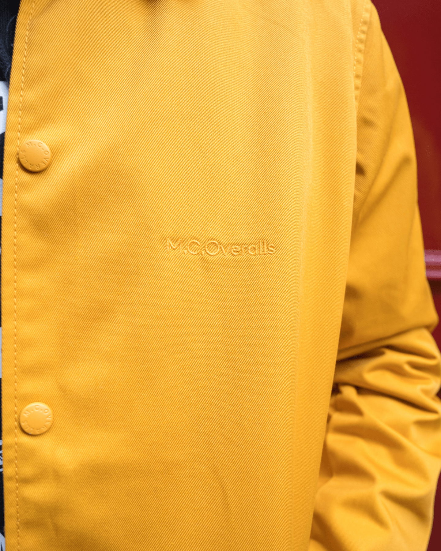 Fitted Coach Jacket Mustard Yellow