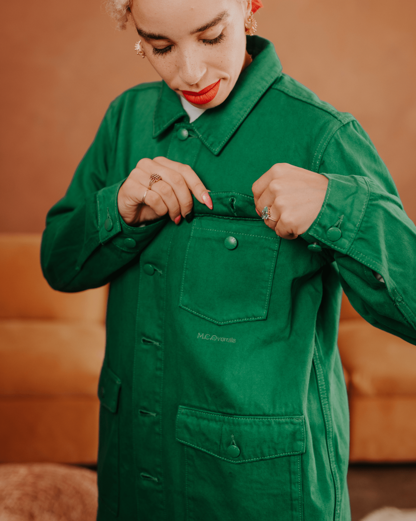 Green sales chore jacket