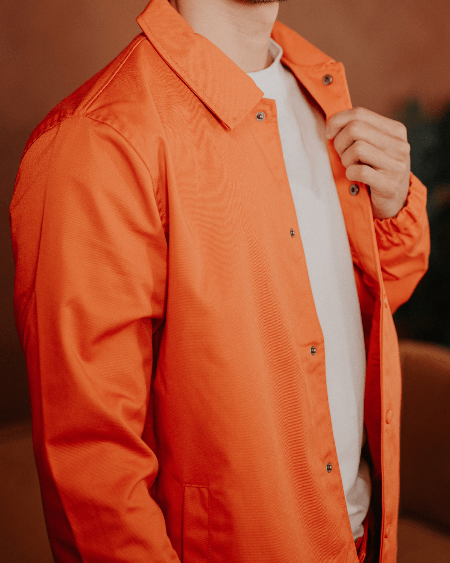 Fitted Coach Jacket Orange