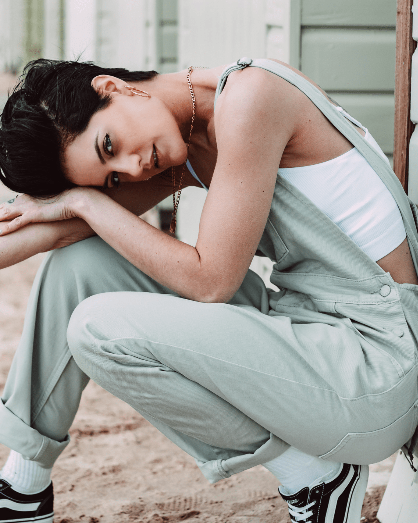 Denim Bib & Brace Dungaree Mint