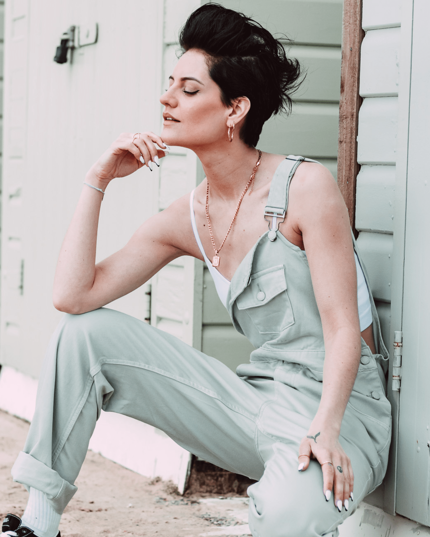 Denim Bib & Brace Dungaree Mint