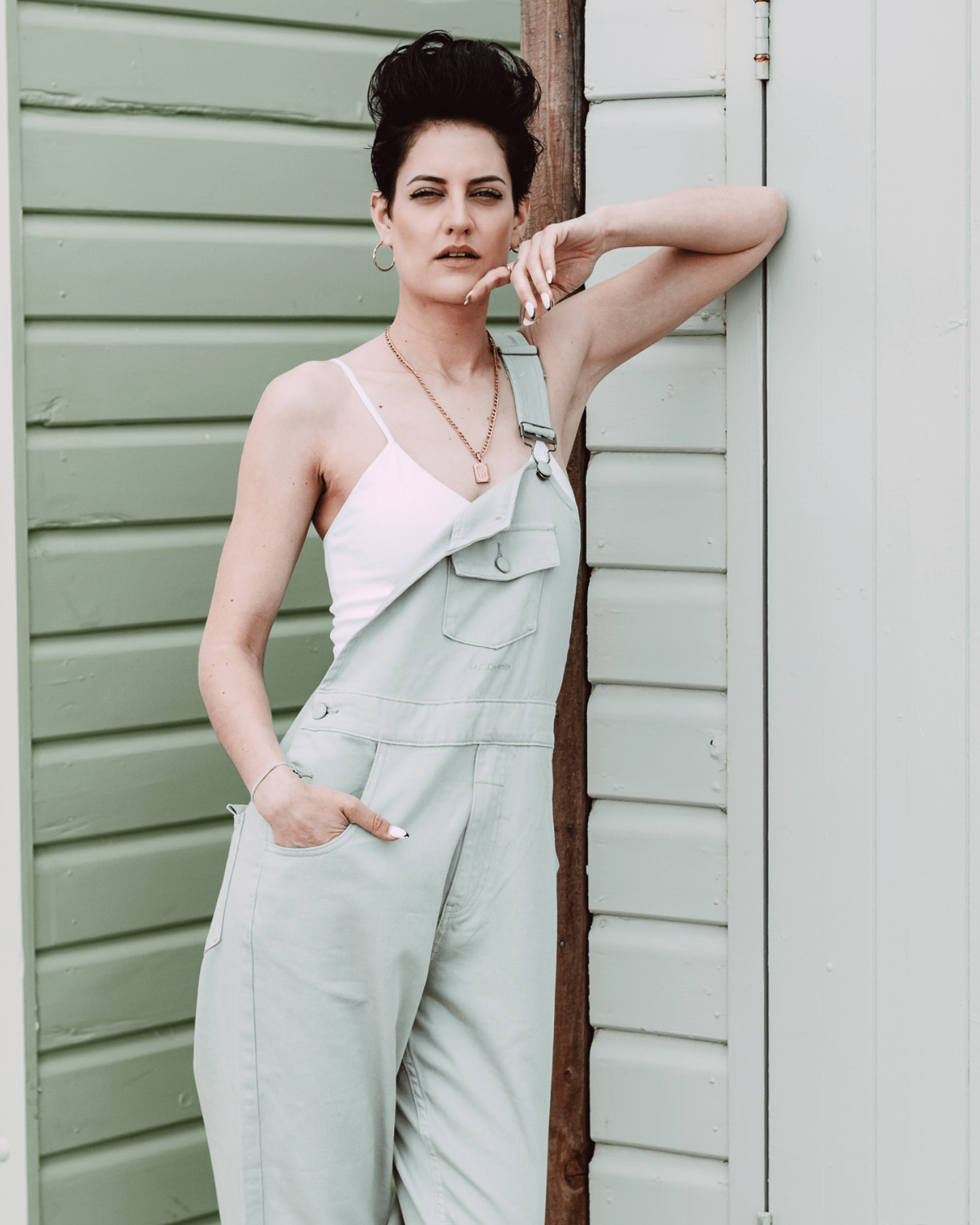 Denim Bib & Brace Dungaree Mint