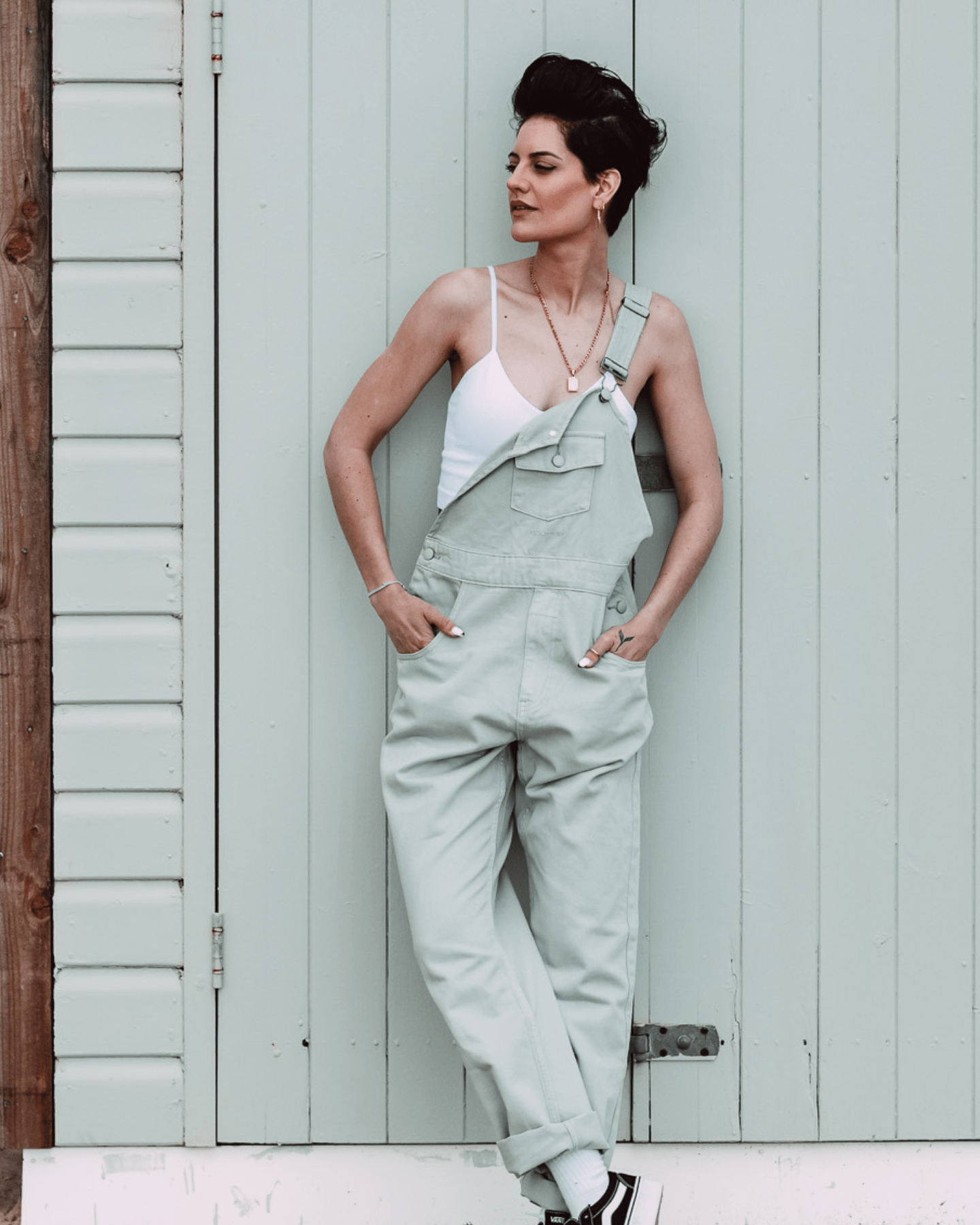 Denim Bib & Brace Dungaree Mint
