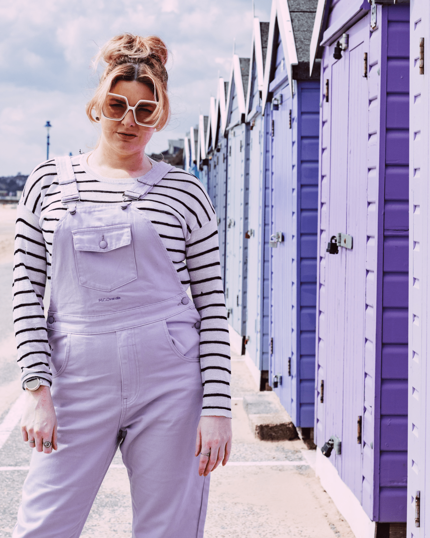 Denim Bib & Brace Dungaree Gin Blossom