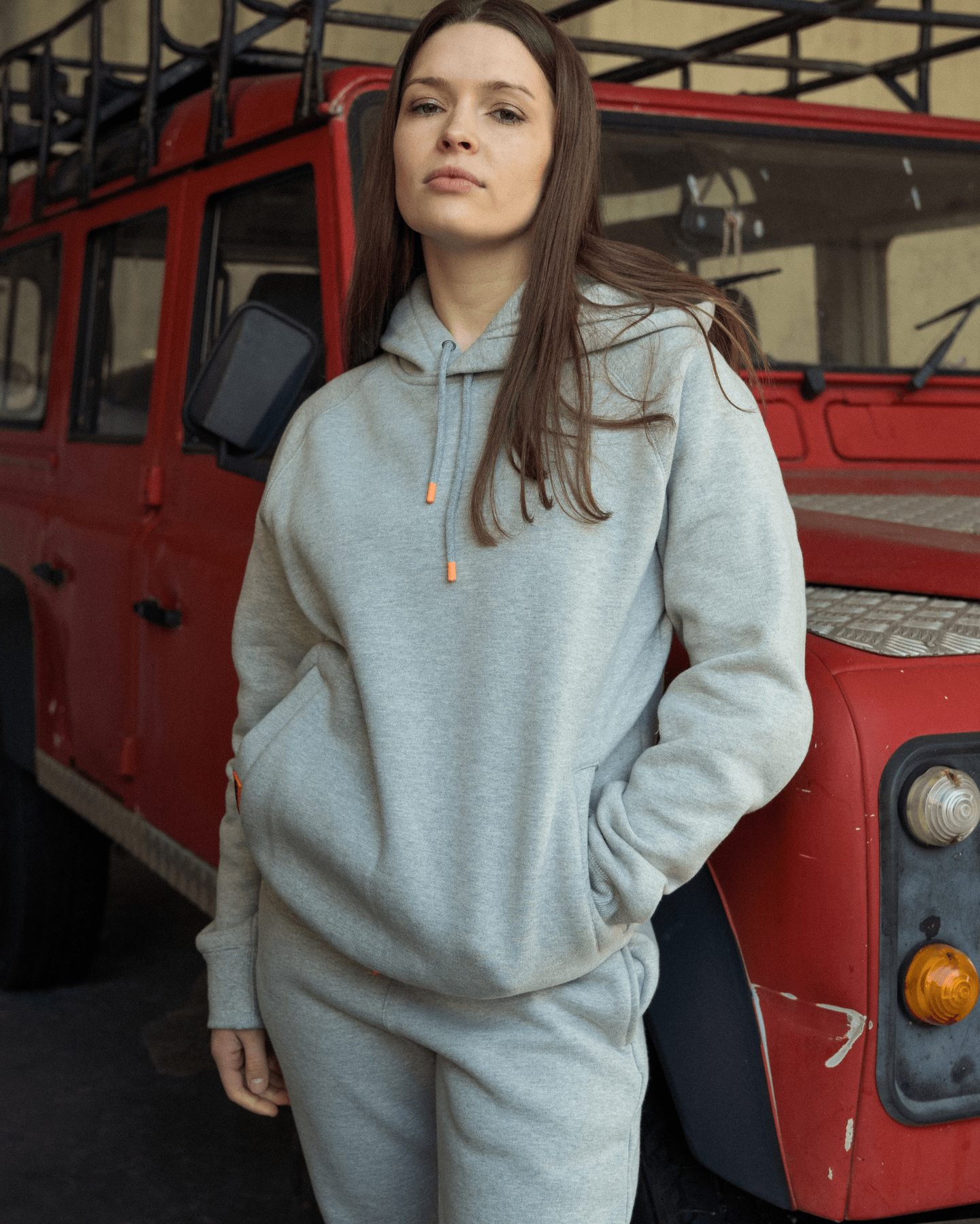 Heavyweight Logo Hoodie Grey M.C.Overalls