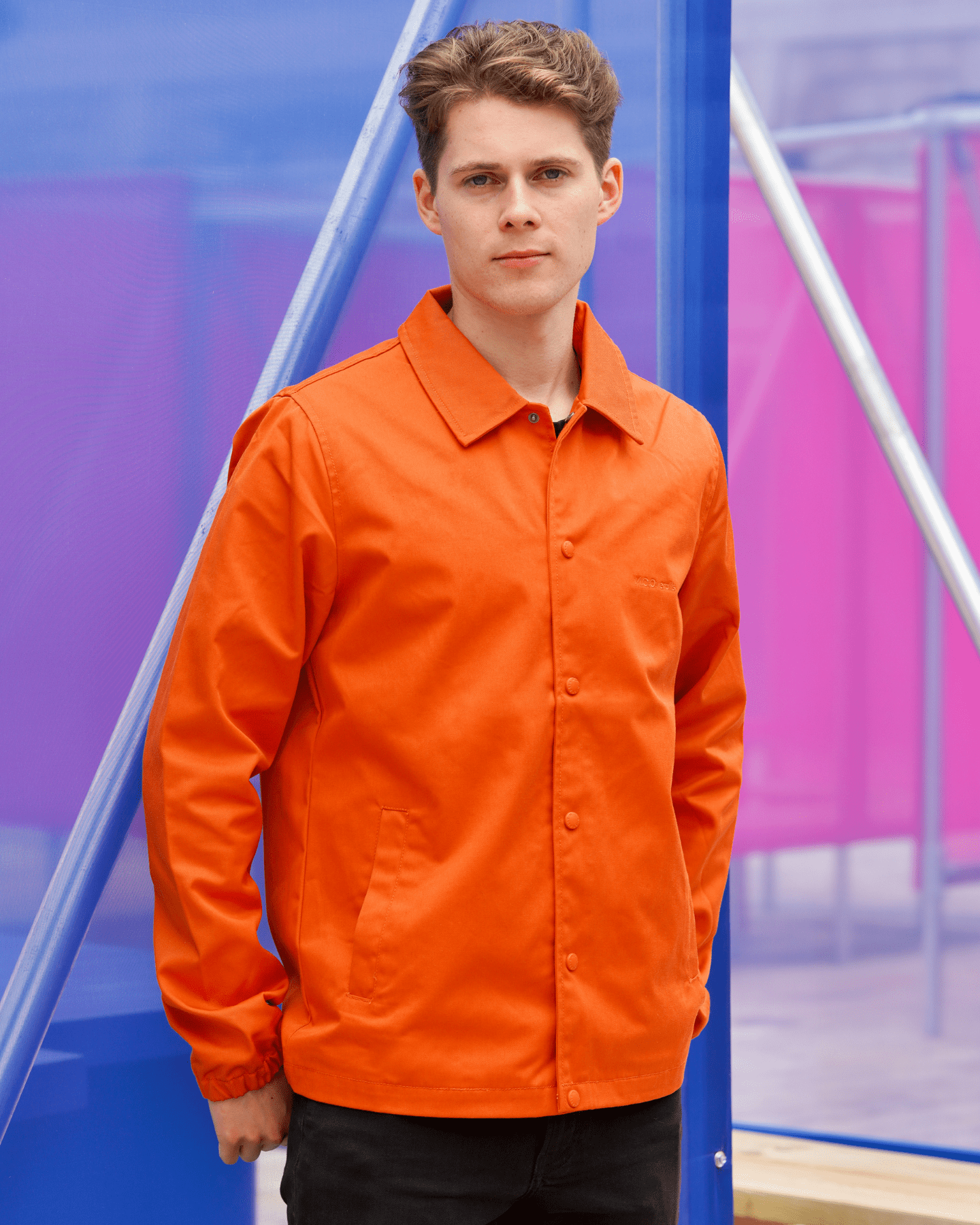 Fitted Coach Jacket Orange