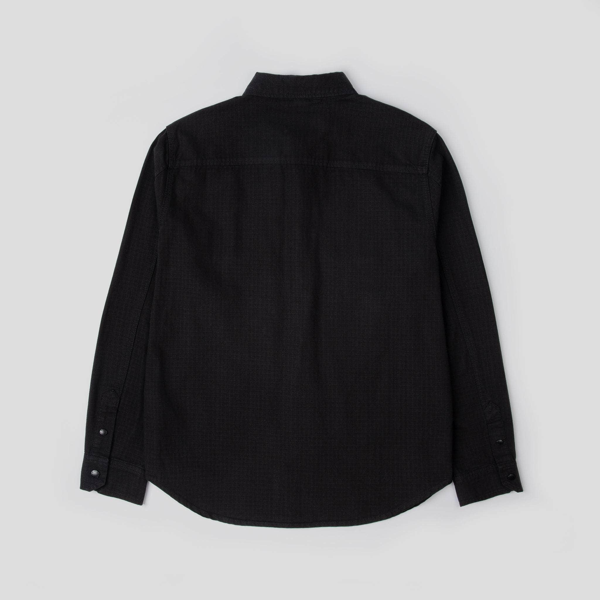 Ripstop Double Pocket Snap Shirt Black