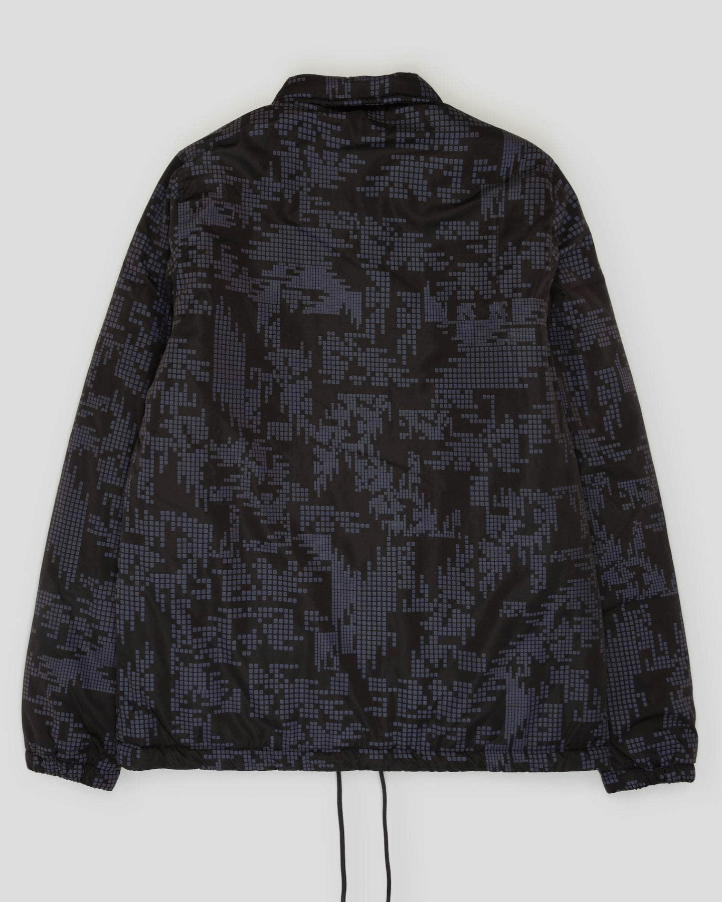 Reflective Printed Puffer Coach Jacket Black