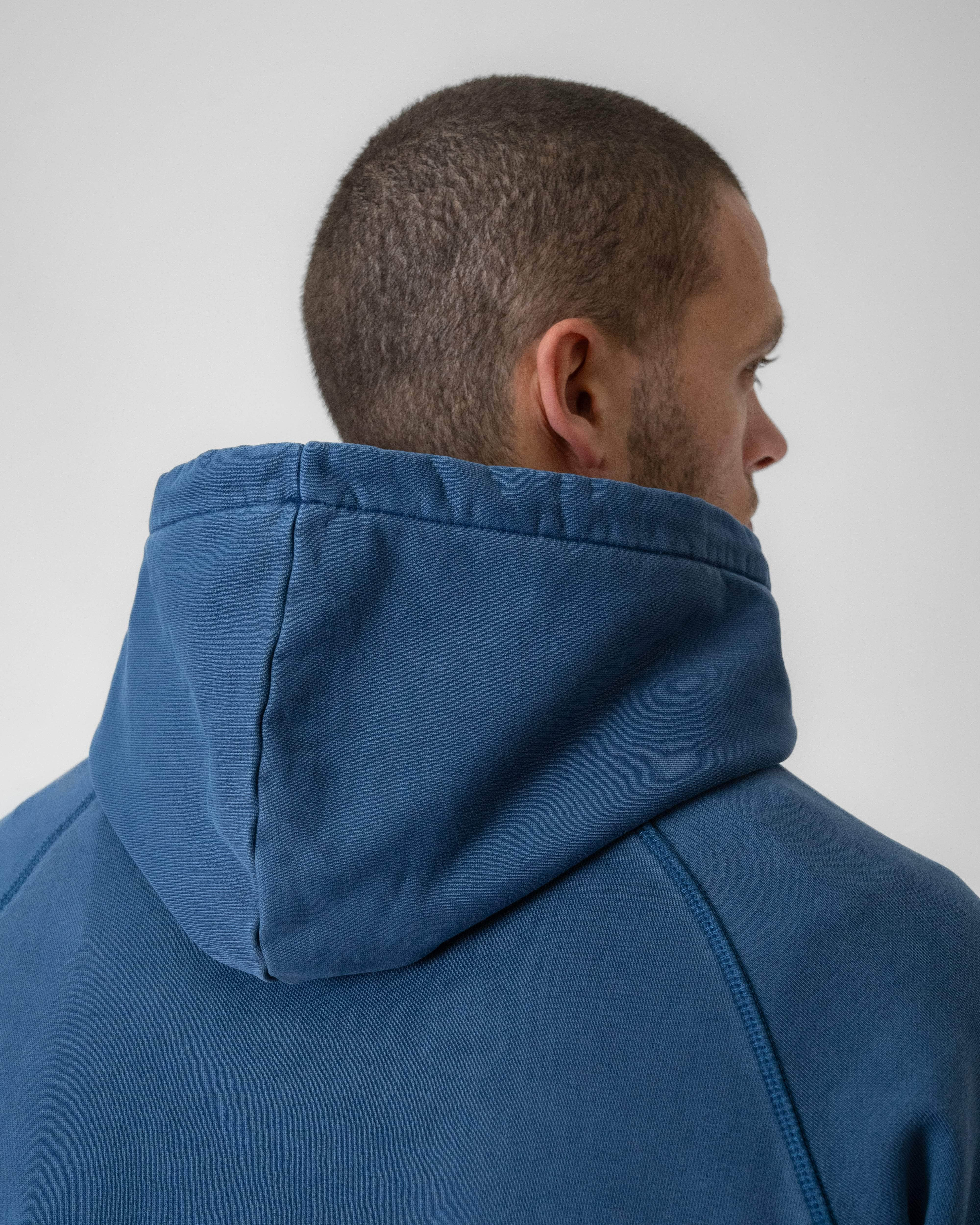 Relaxed Cotton Hoodie Indigo