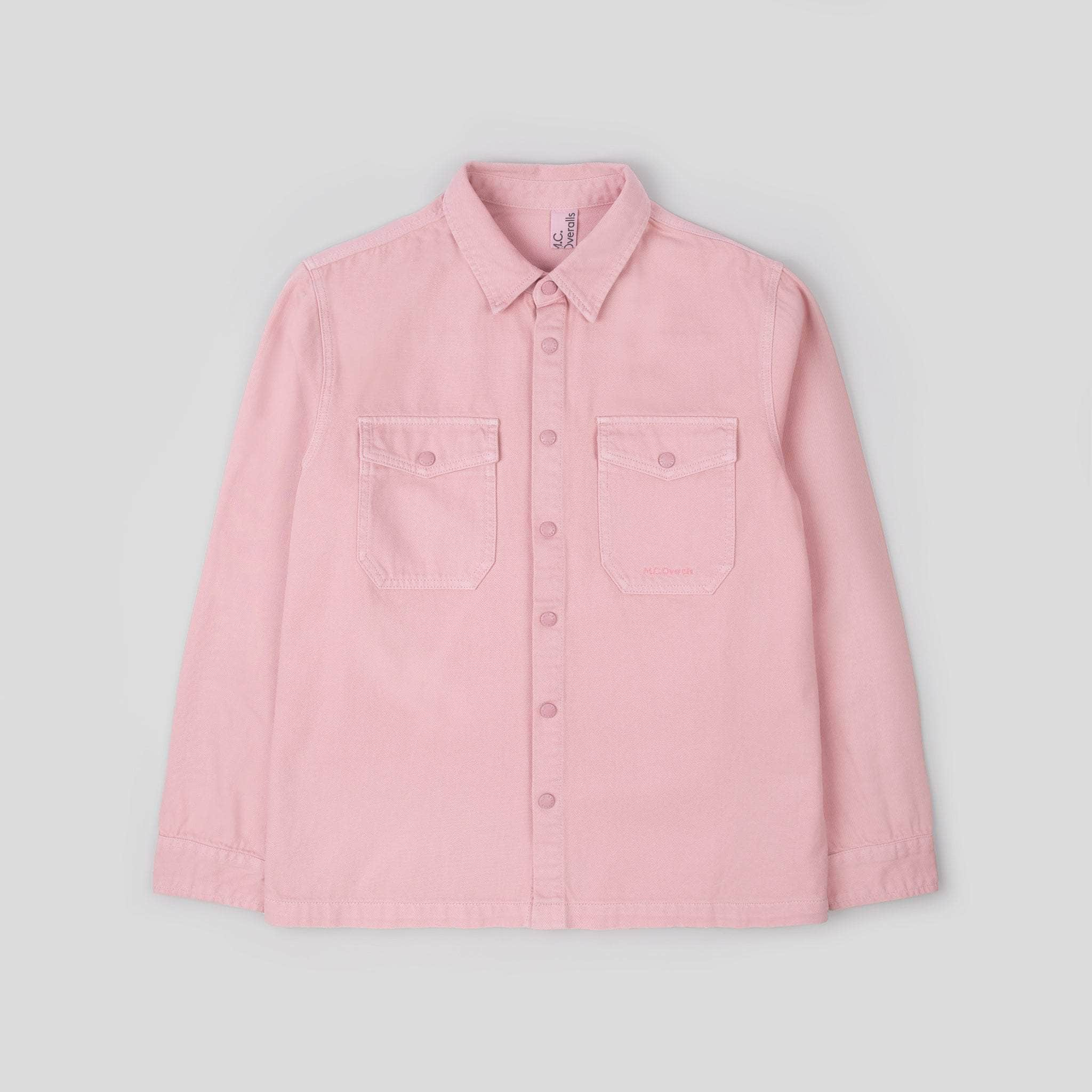 Relaxed Denim Overshirt Dusty Pink