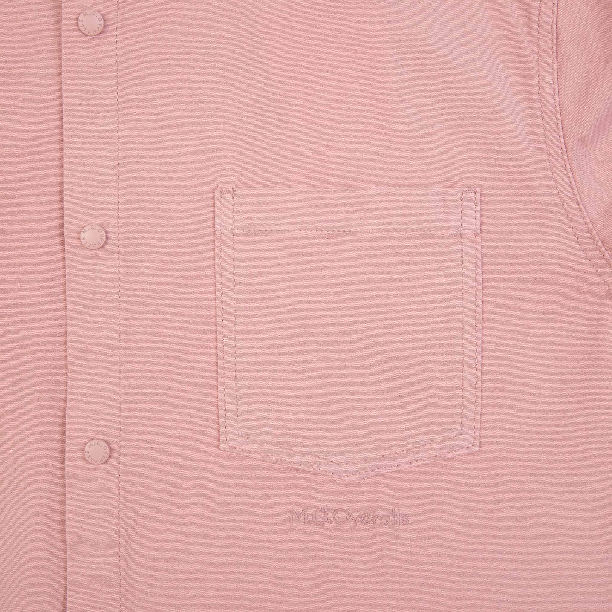 Lightweight Relaxed Snap Button Shirt Dusty Pink