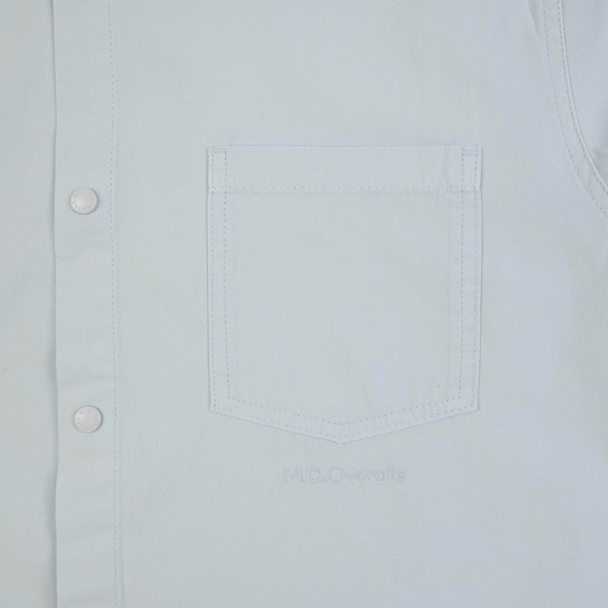 Lightweight Relaxed Snap Button Shirt Illusion Blue