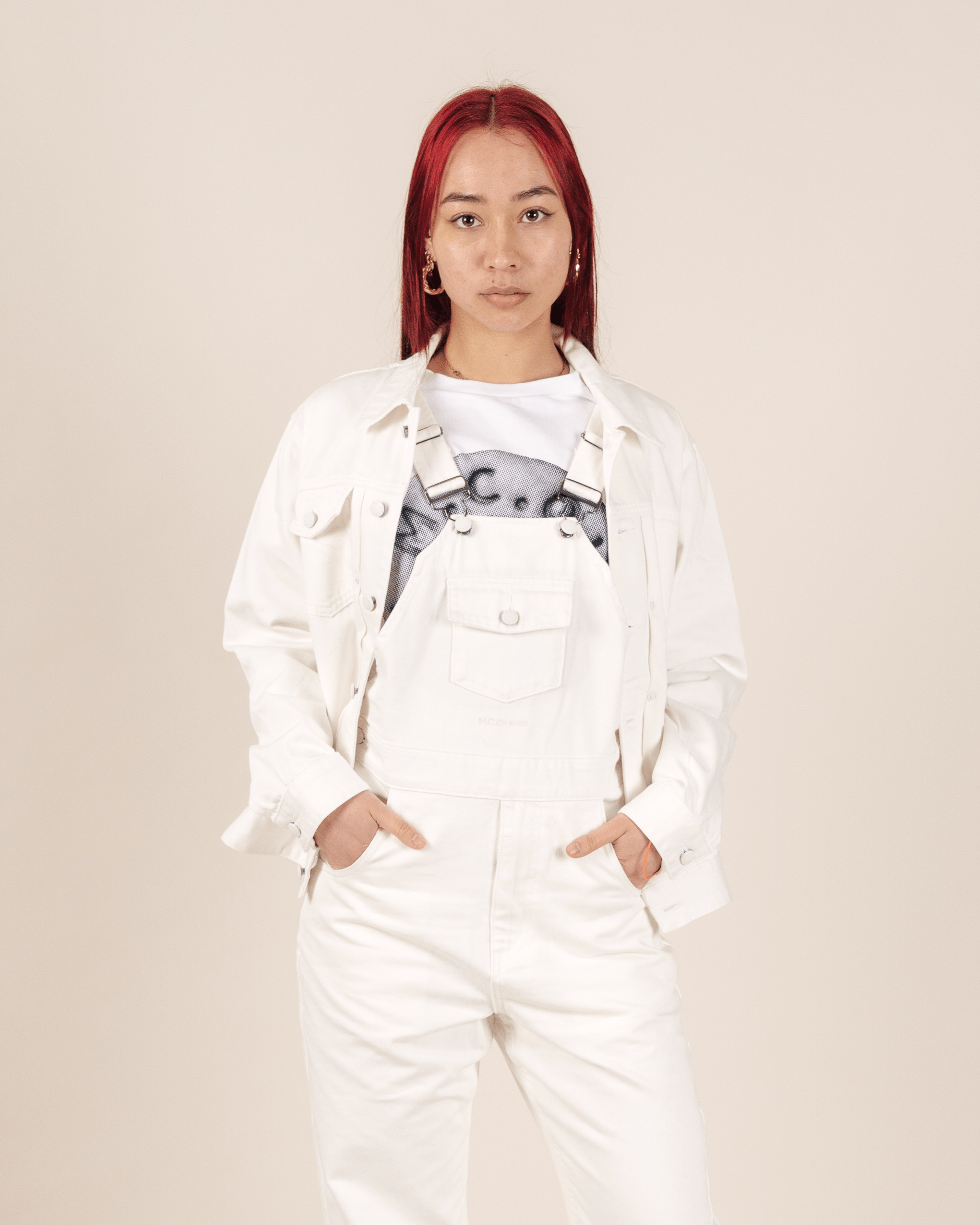 Denim Battle Jacket Ivory