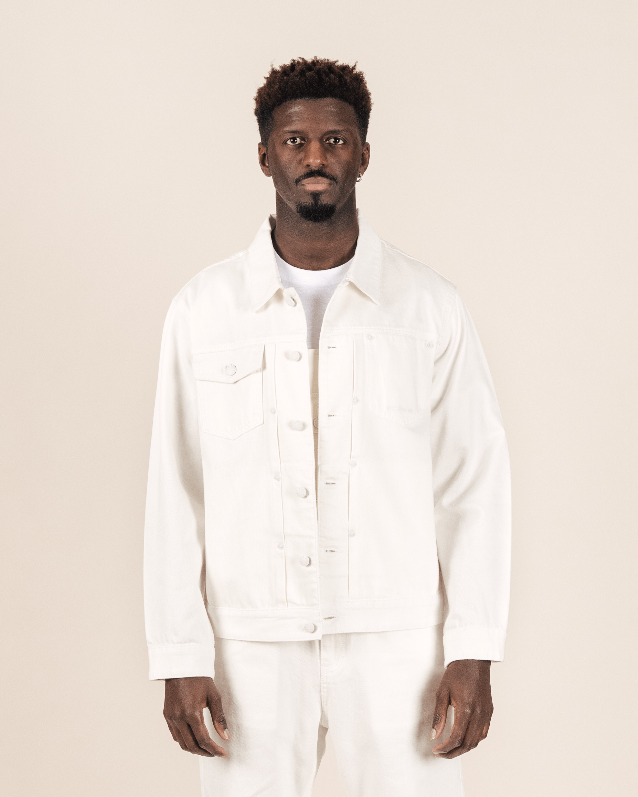 Denim Battle Jacket Ivory