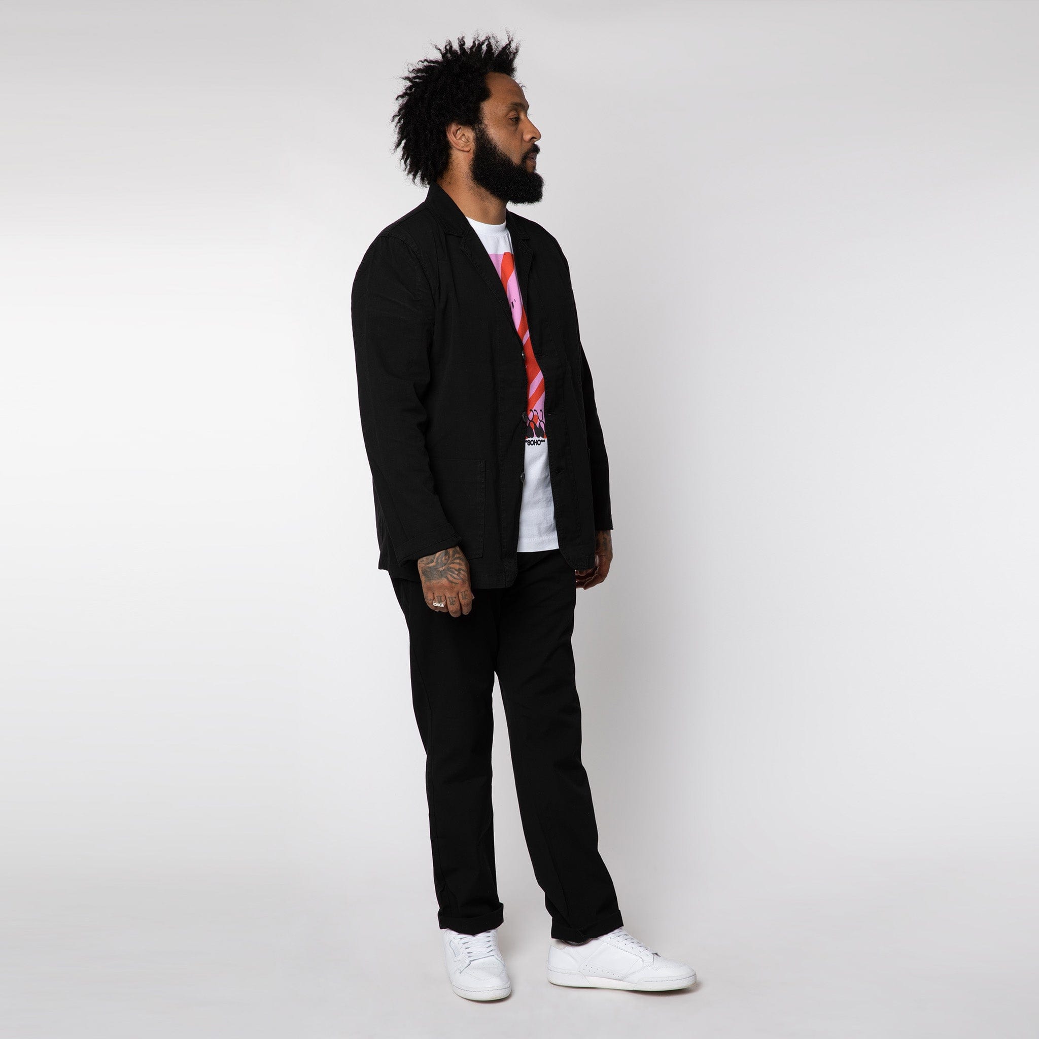 Lightweight Cotton Blazer Black