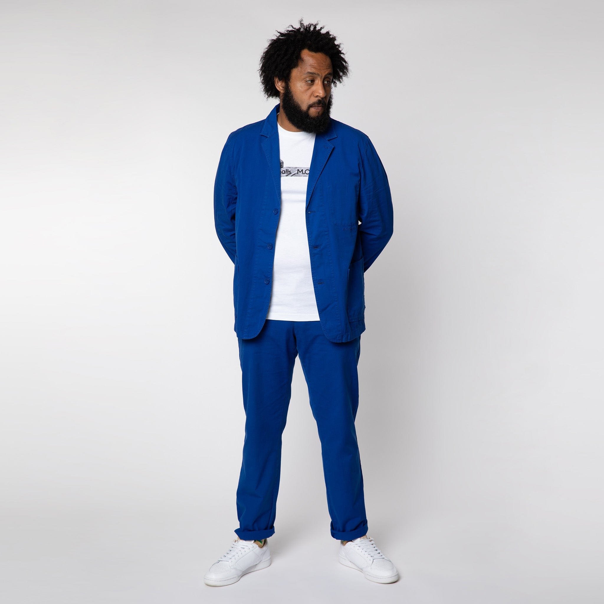 Lightweight Cotton Blazer Royal Blue