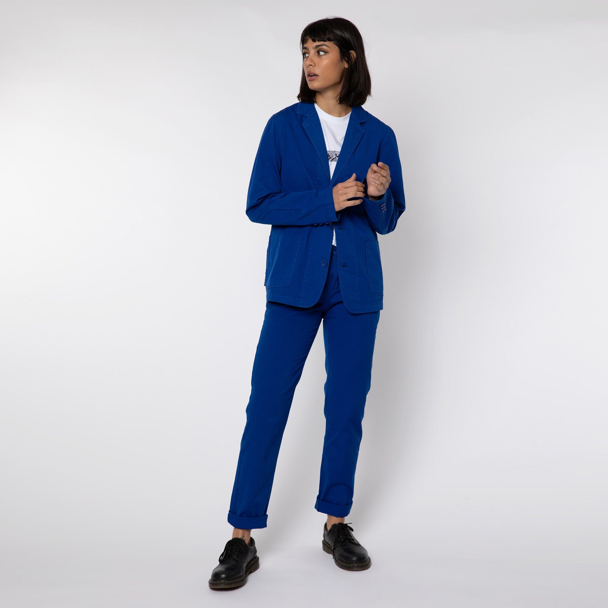 Lightweight Cotton Blazer Royal Blue