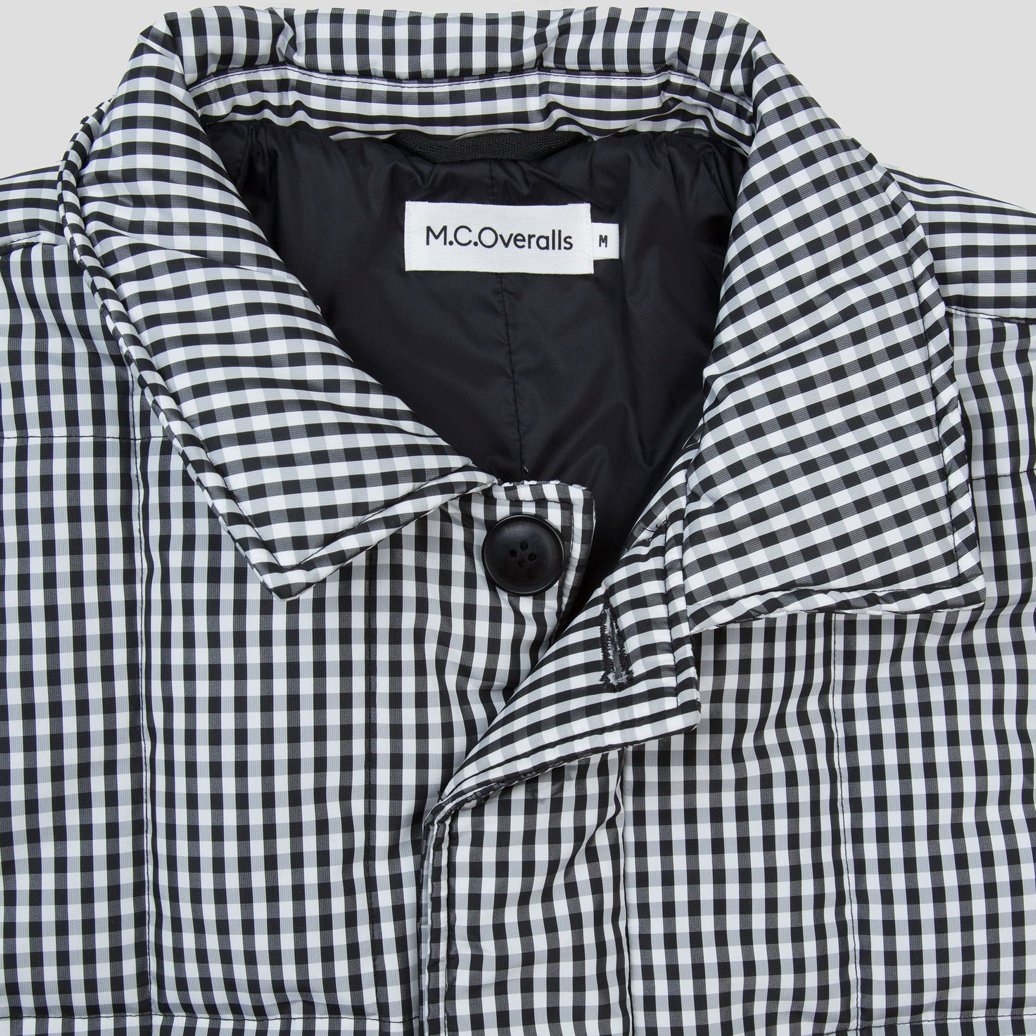 Padded Single Breasted Mac Coat Check
