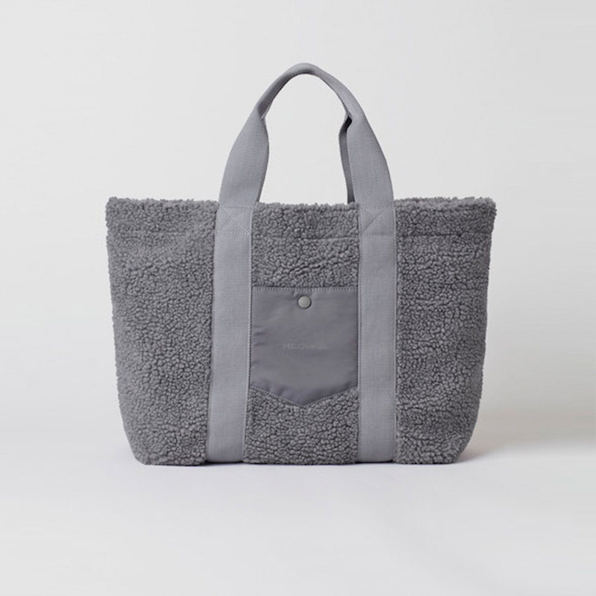 Pocket Tote Fleece Bag Greymarl