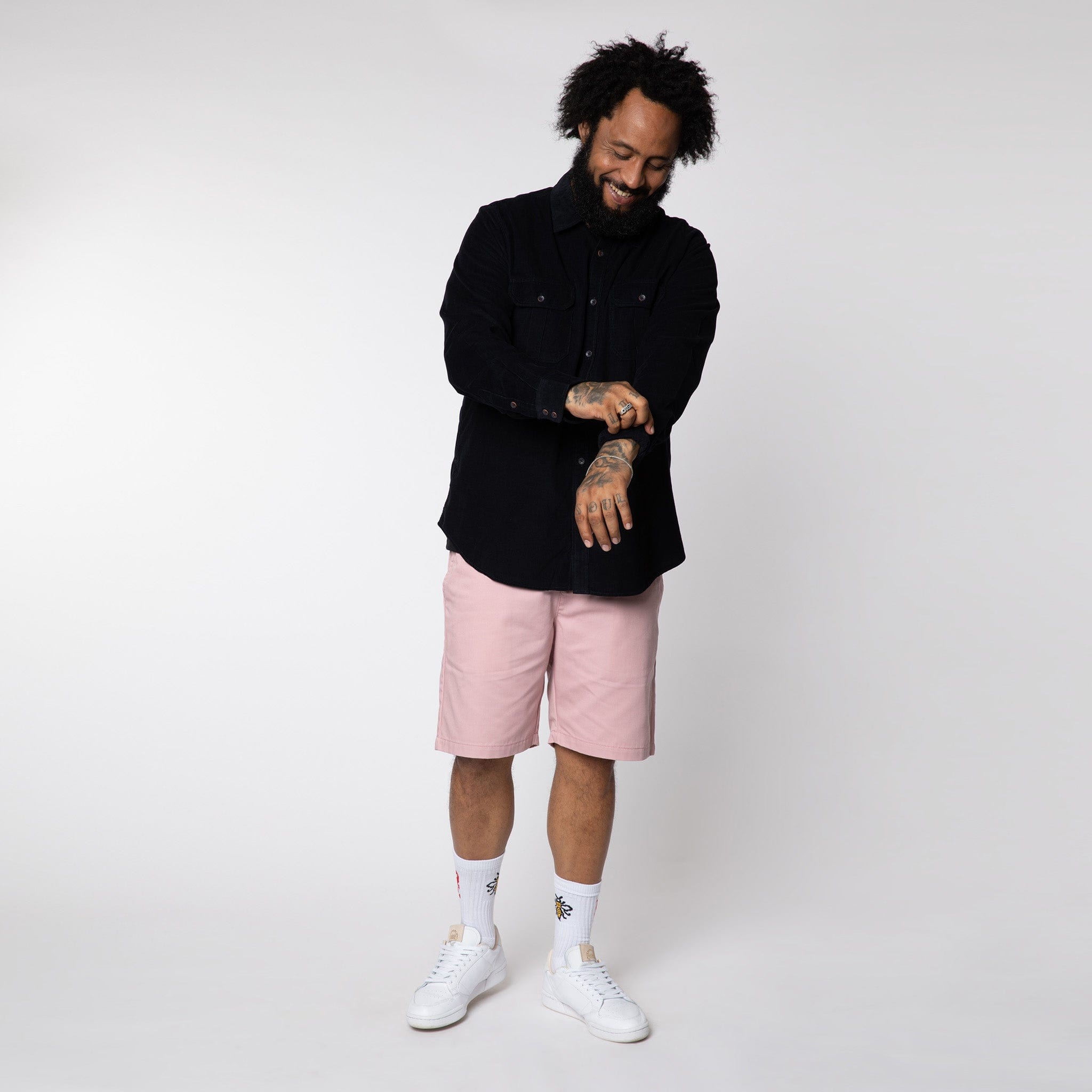 Oversized Work Shorts Dusty Pink