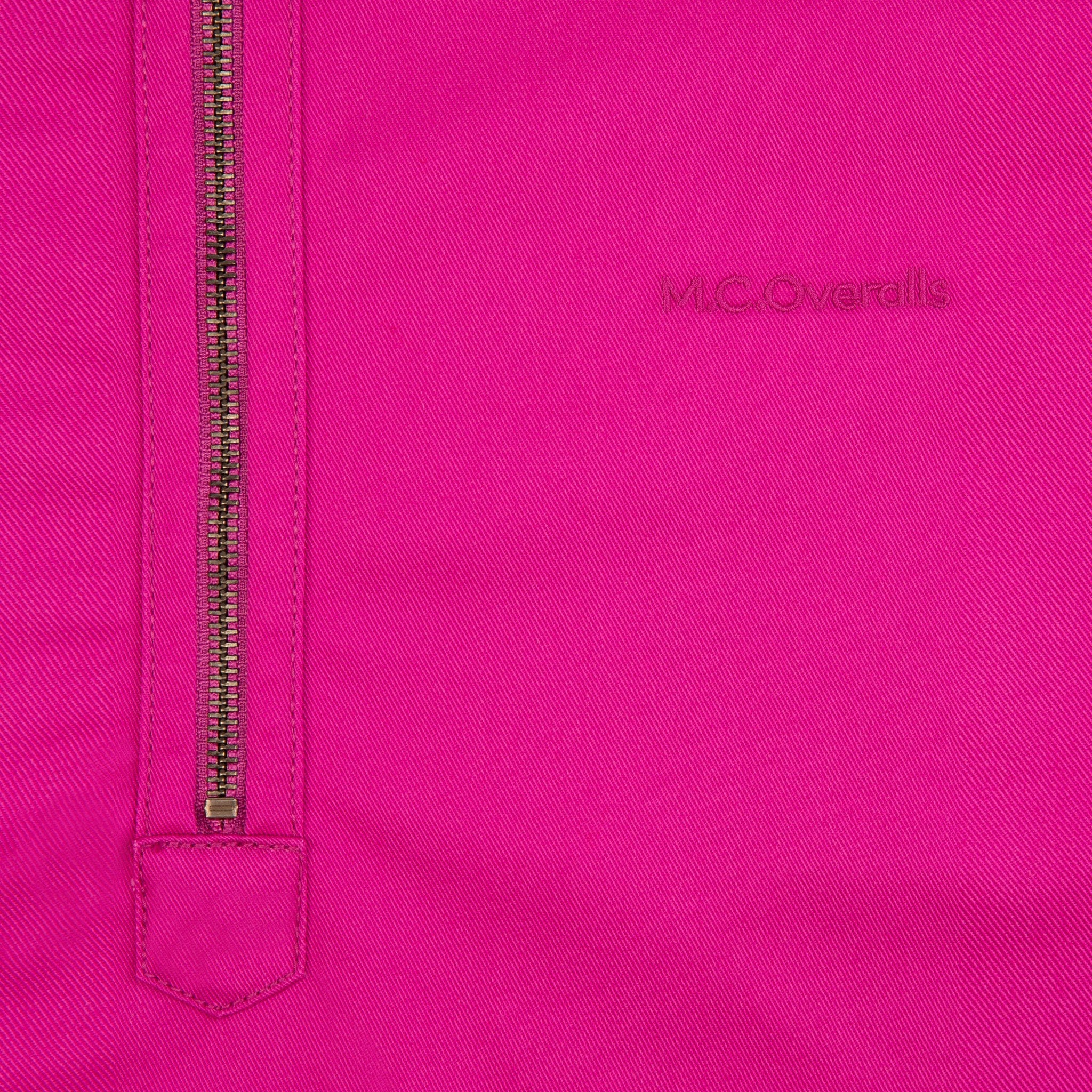 Half-Zip Utility Smock Fuchsia