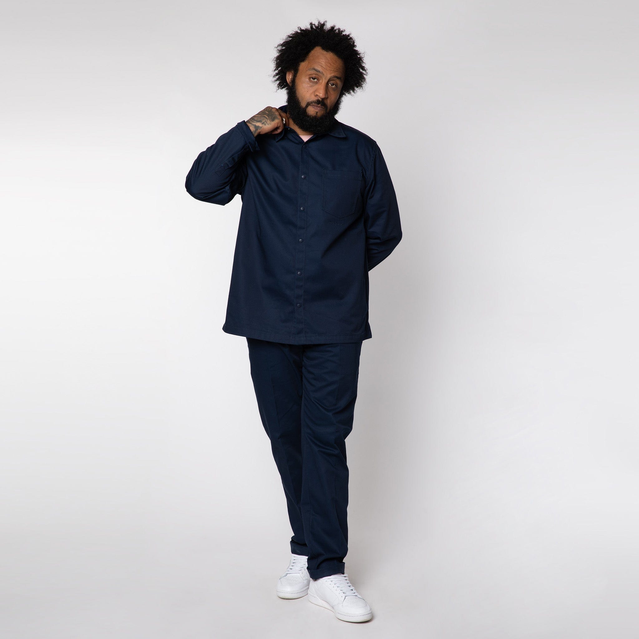 M.C.O's Navy Snap Shirt for Men in London, UK.