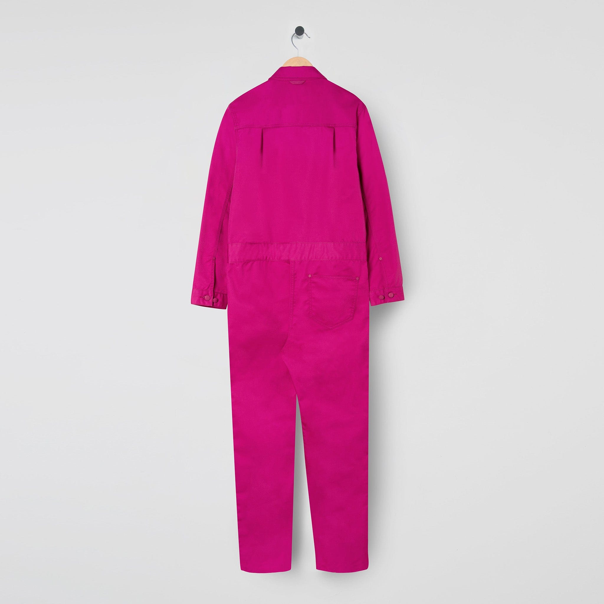 Collared Zip Overall Fuchsia