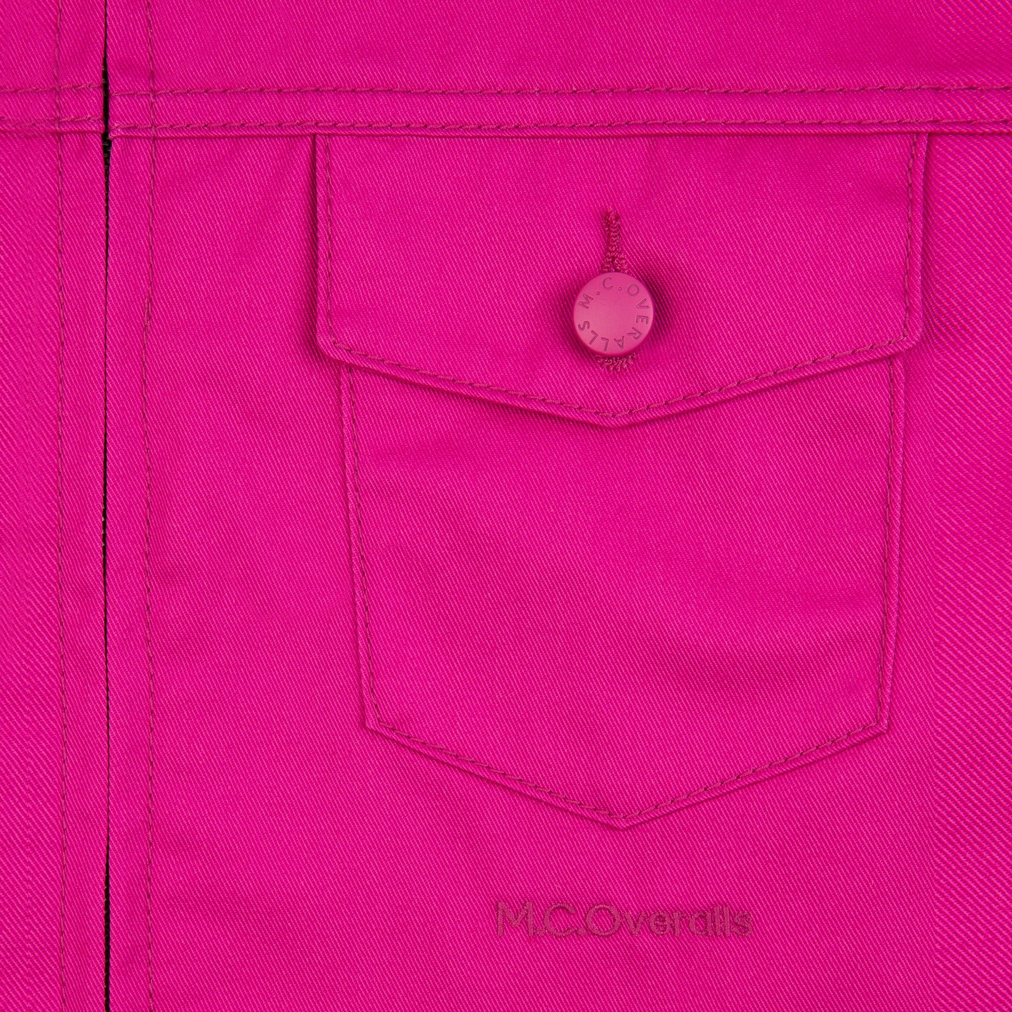 Collared Zip Overall Fuchsia