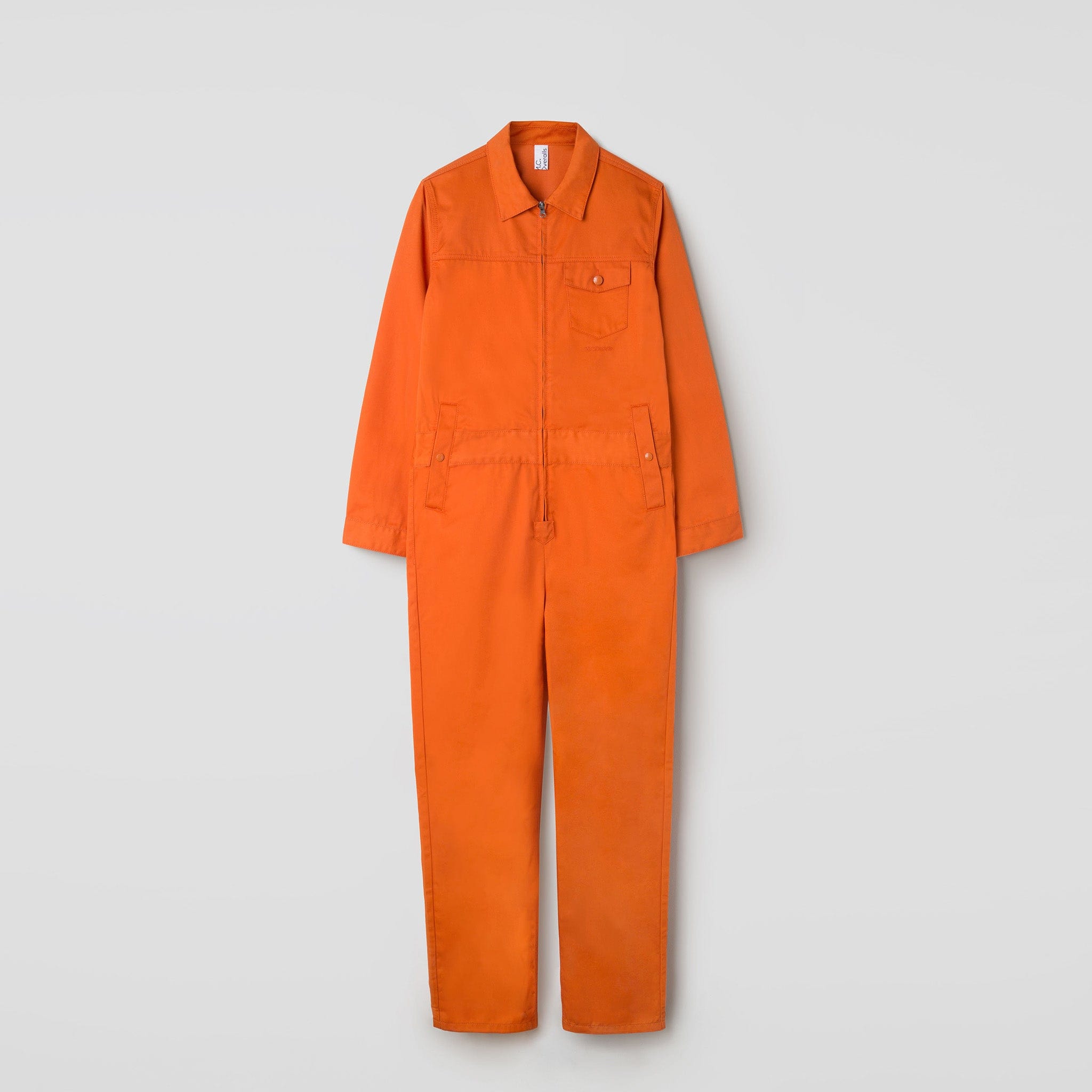 Collared Zip Overall Orange