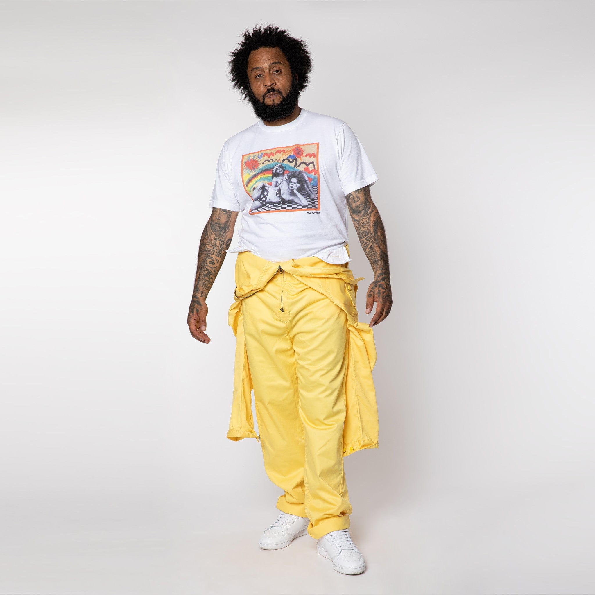 Collared Zip Overall Sherbet Yellow