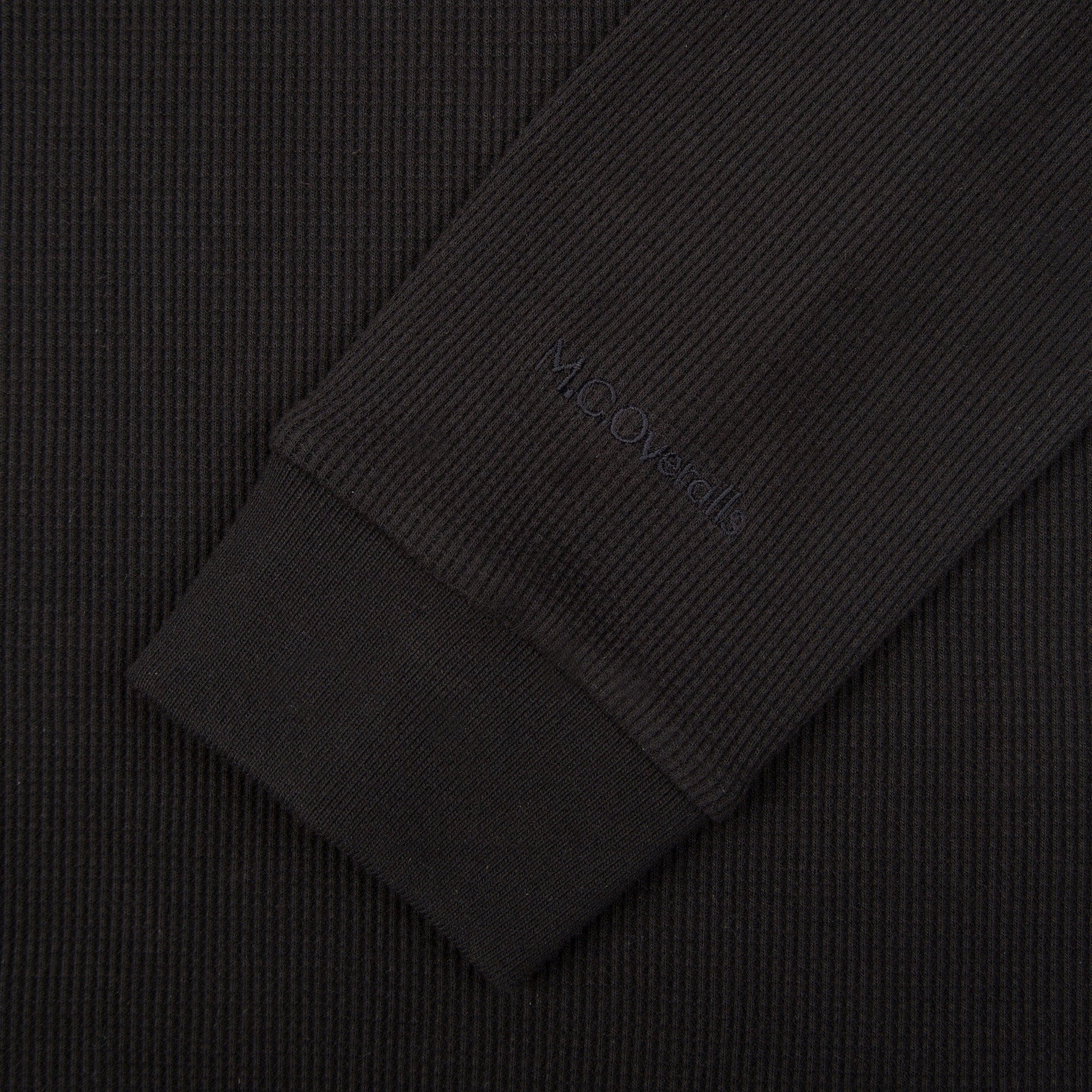 Waffle Jersey L/S T-Shirt Black