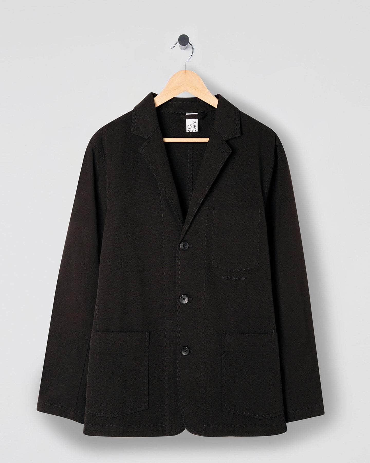 Lightweight Cotton Blazer Black