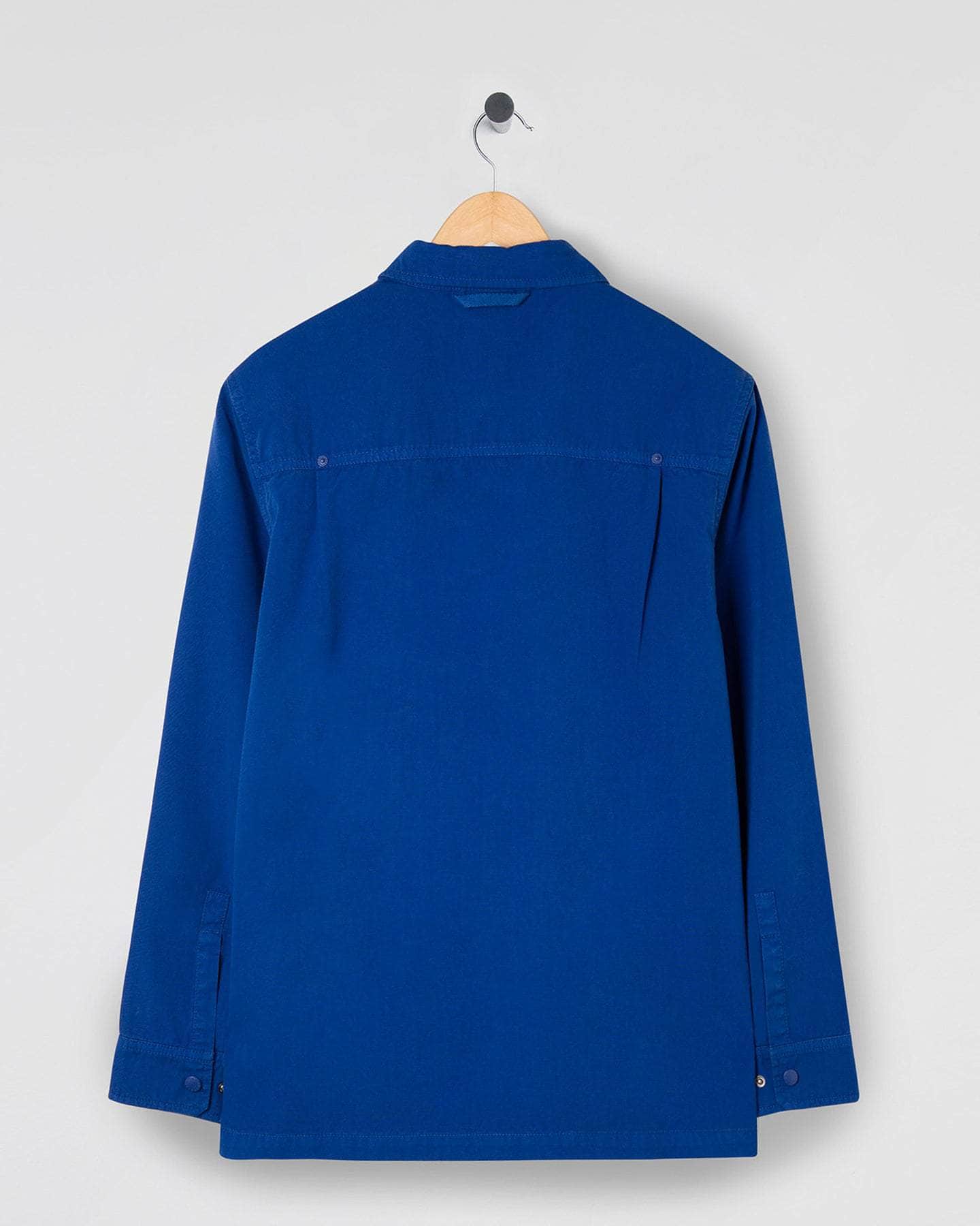 Lightweight Cotton Snap Shirt Royal Blue