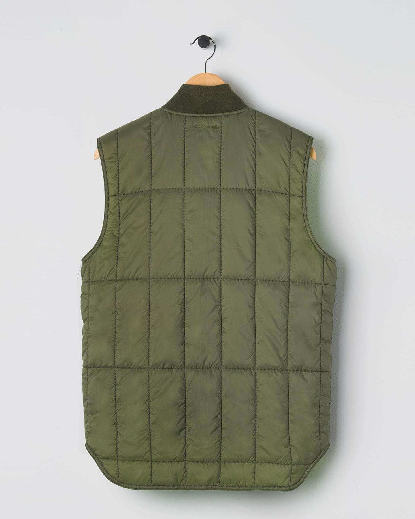 Padded Zip Vest Olive