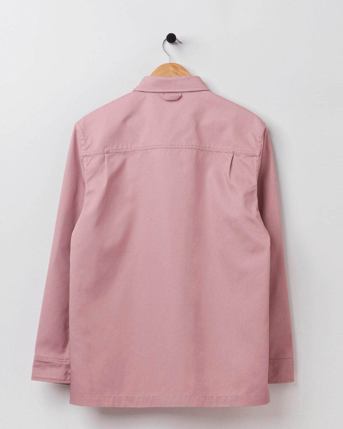 Relaxed Snap Button Shirt Dusty Pink