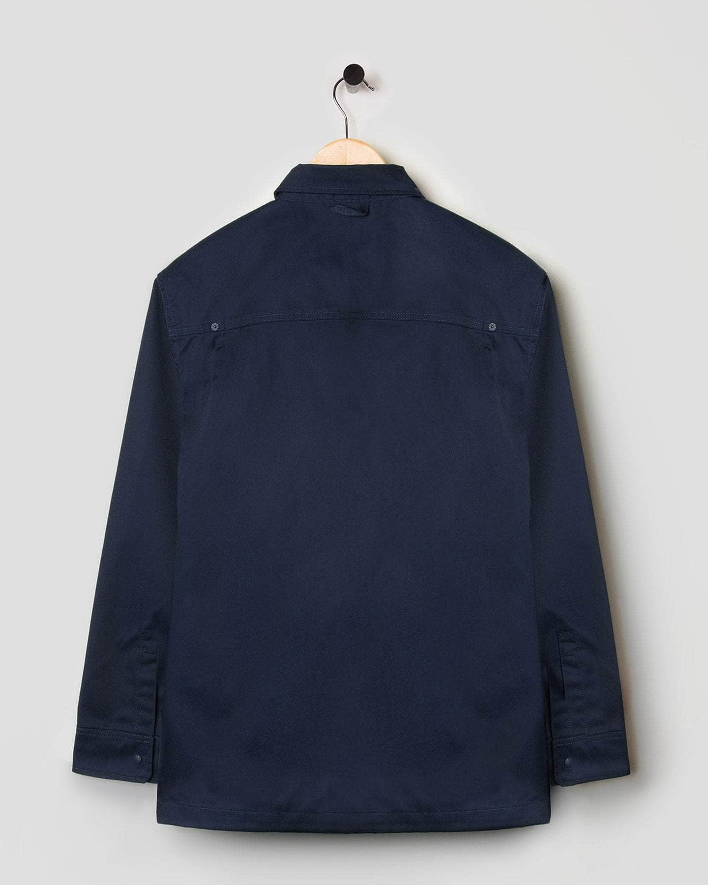 Relaxed Snap Button Shirt Navy