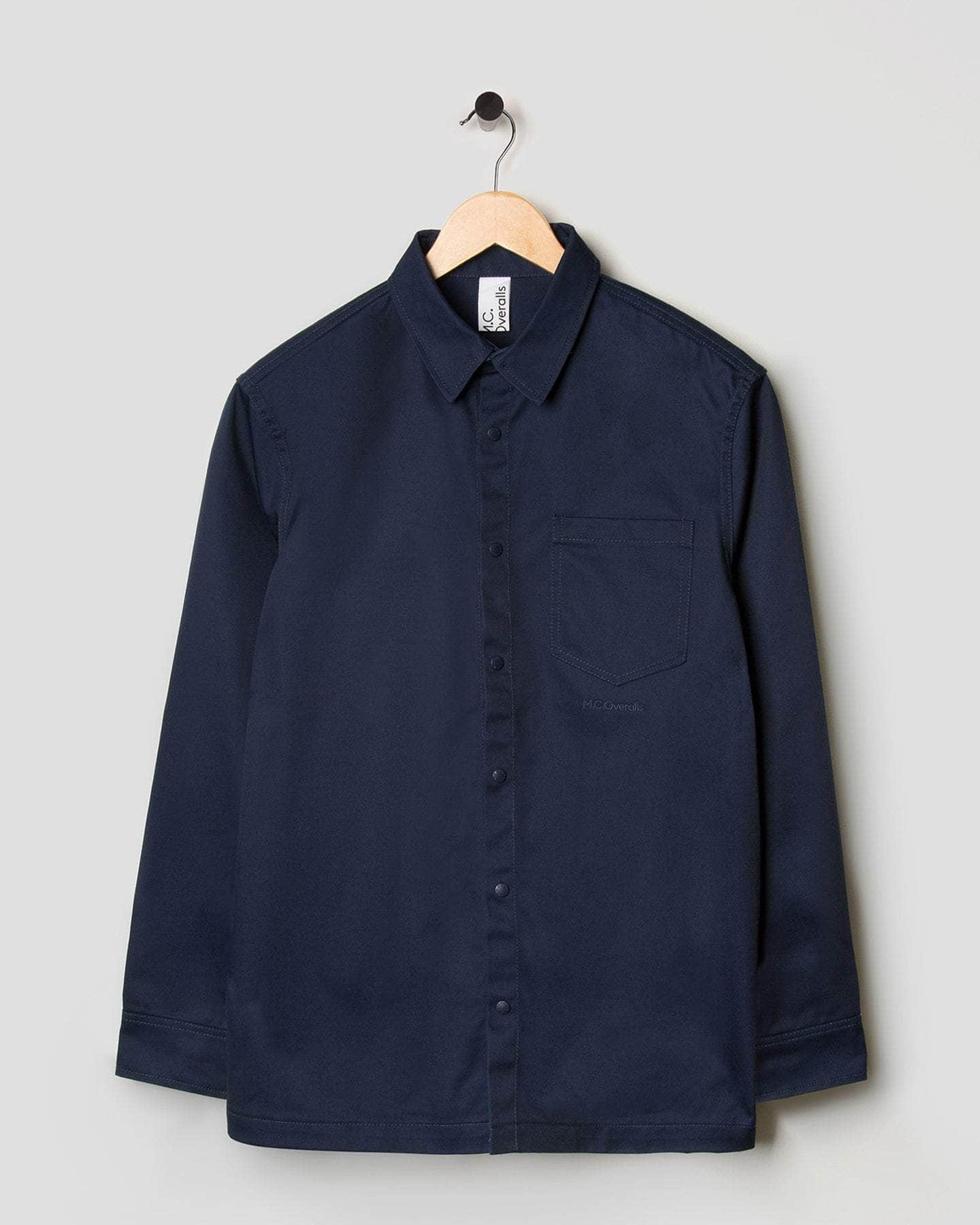 Relaxed Snap Button Shirt Navy