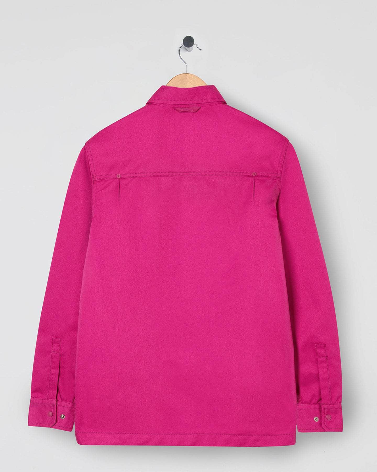 Relaxed Snap Button Shirt Fuchsia