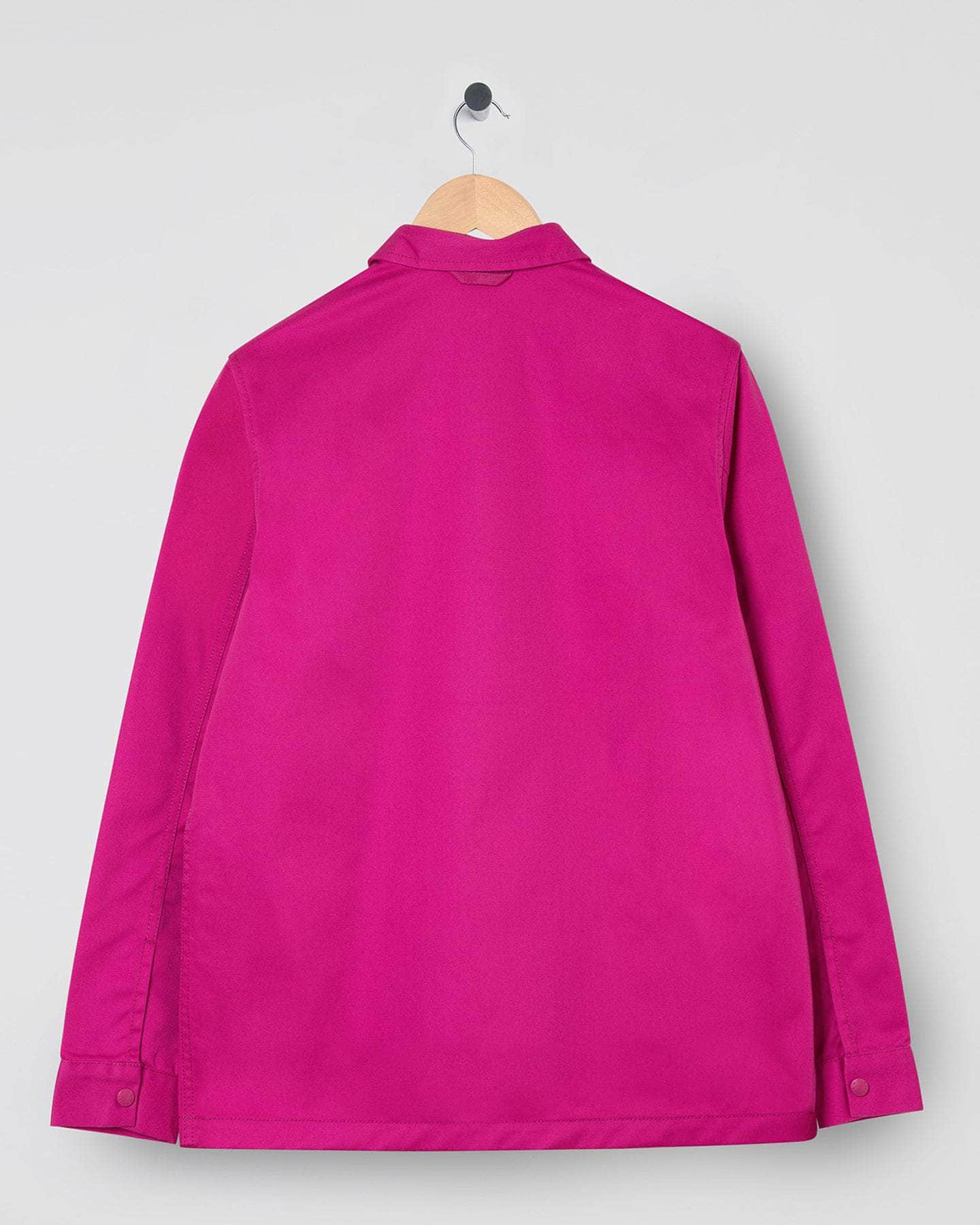Half-Zip Utility Smock Fuchsia