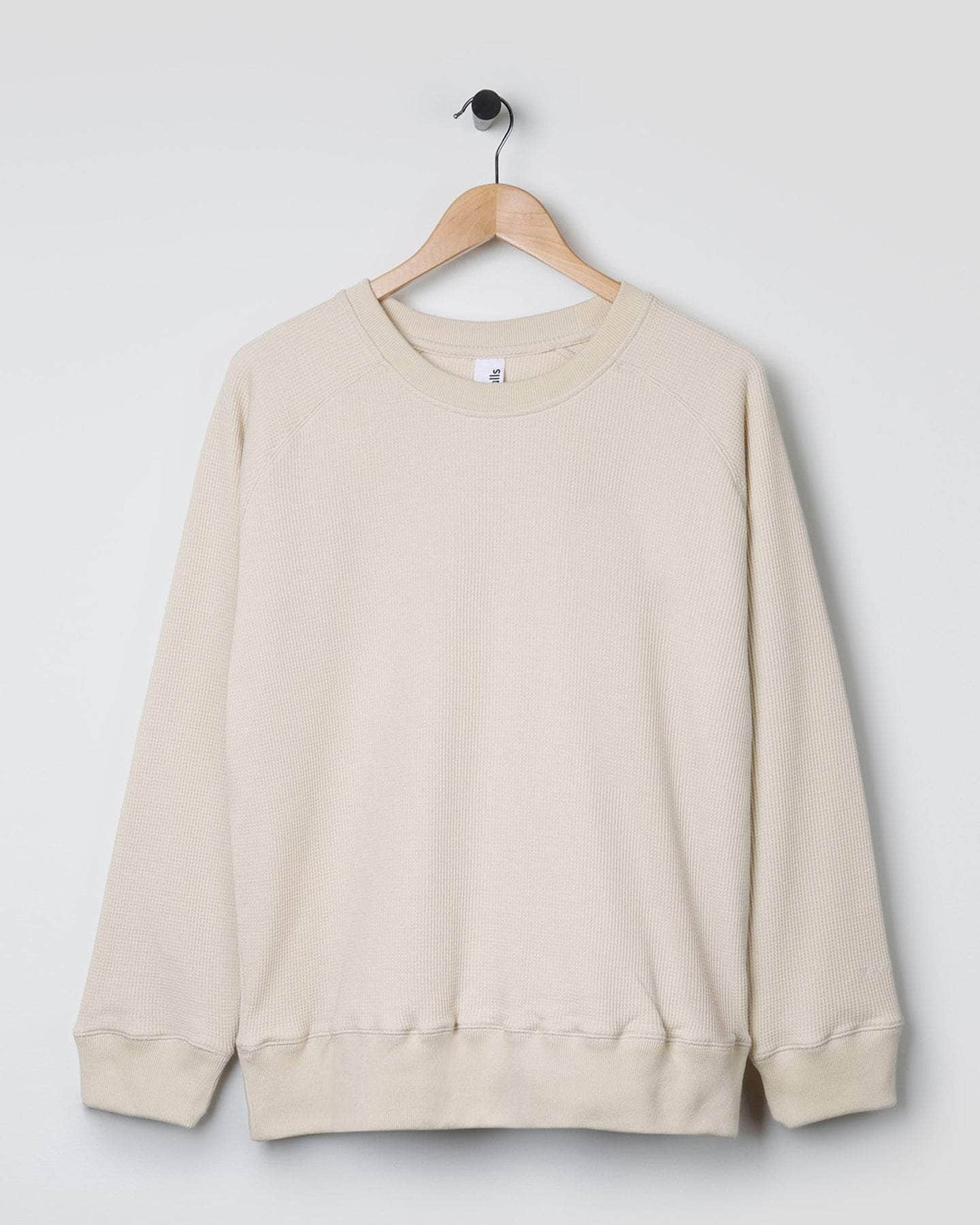 Double Waffle Jersey Sweatshirt Oatmeal