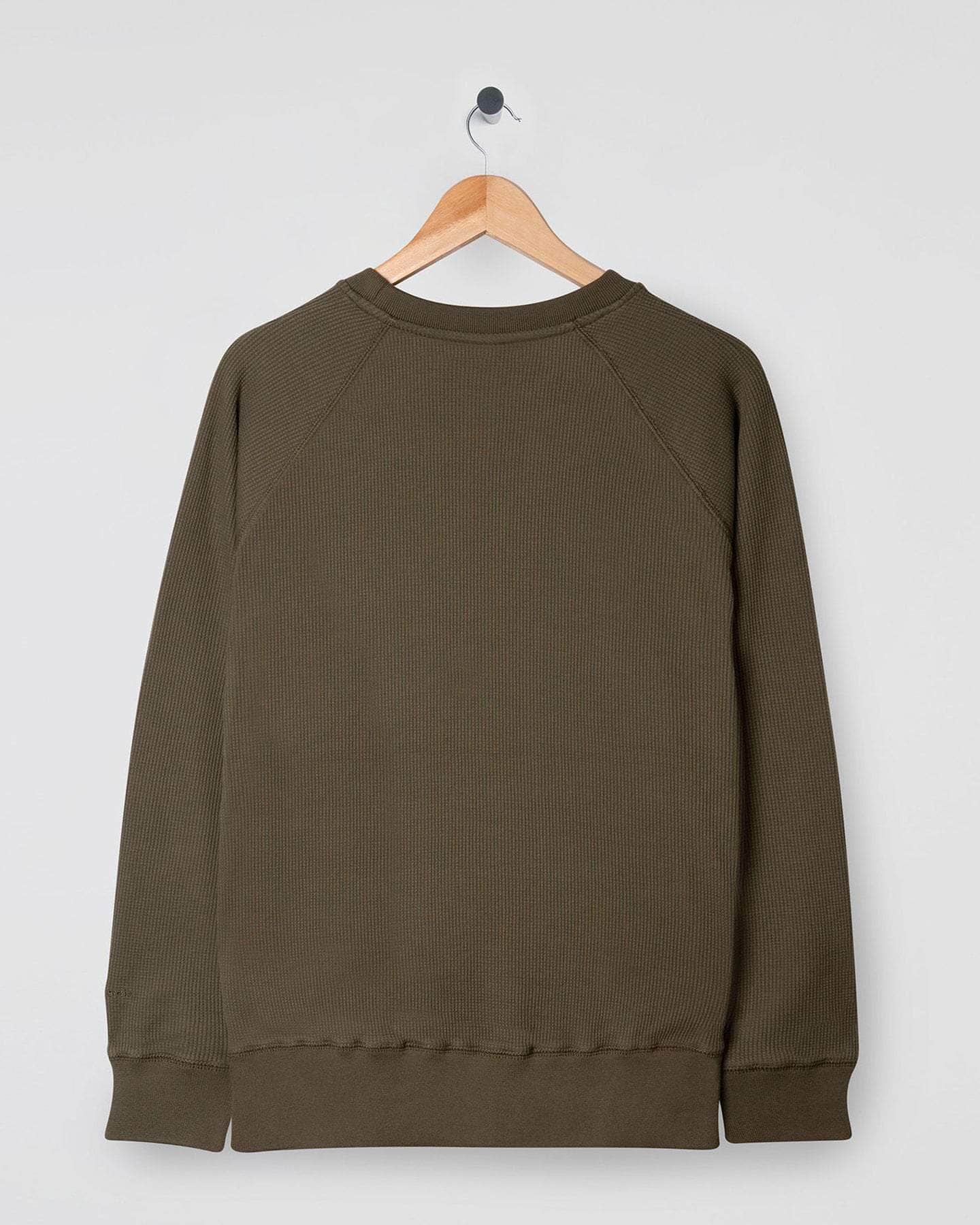 Double Waffle Jersey Sweatshirt Olive