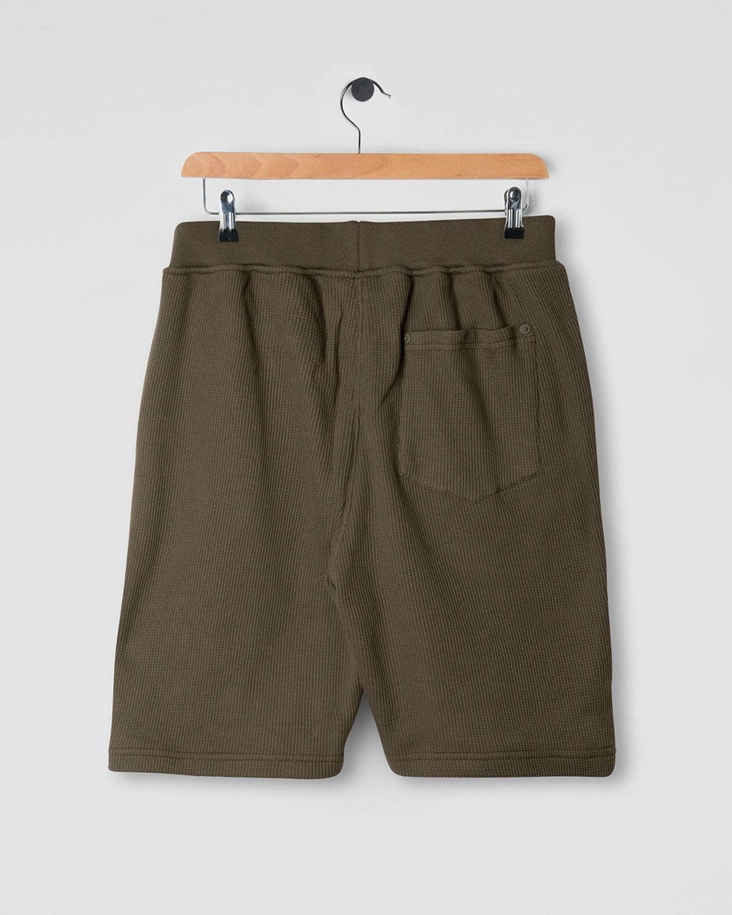 Double Waffle Jersey Shorts Olive