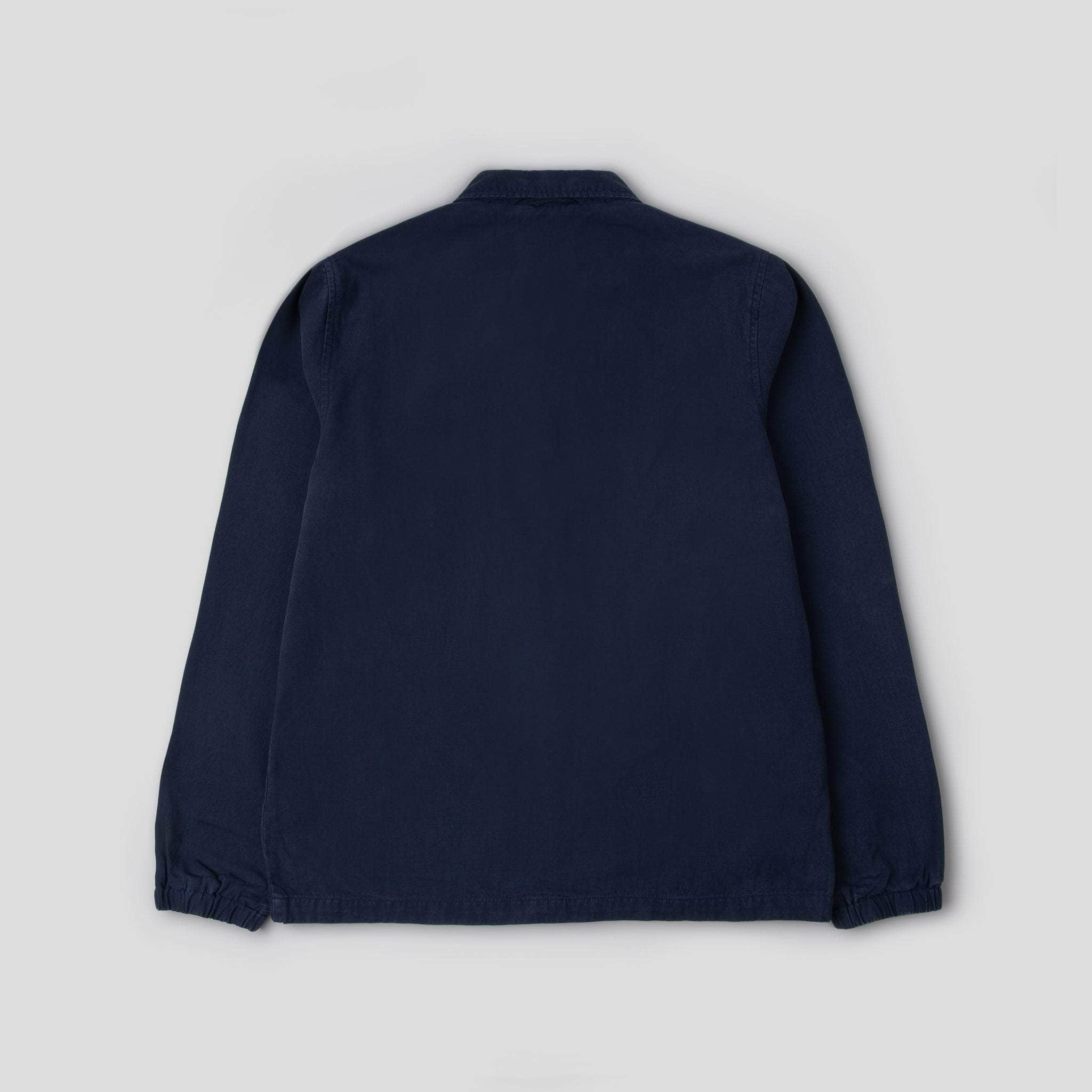Fitted Cotton Canvas Coach Jacket Navy