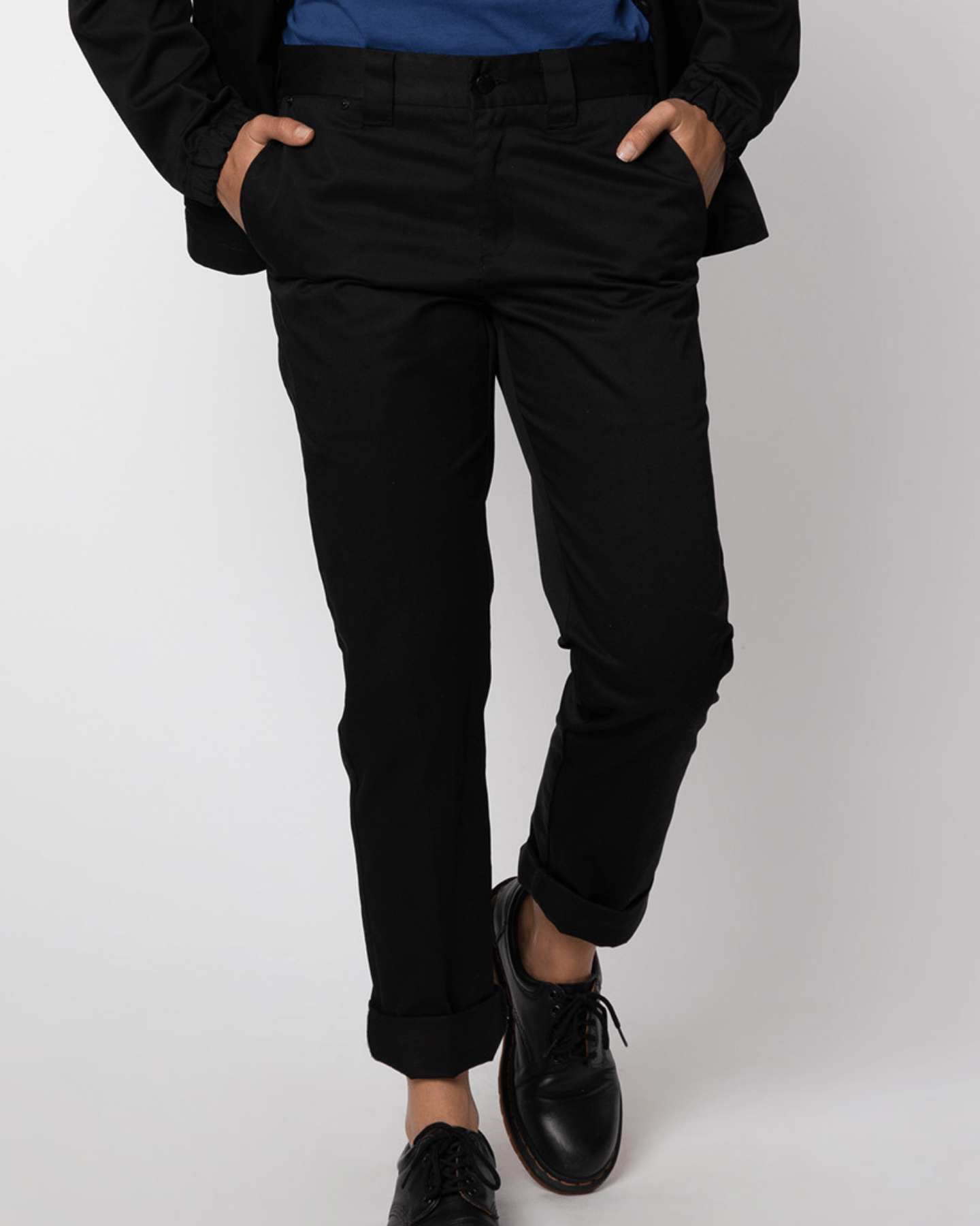 Slim-Fit Work Trousers Black