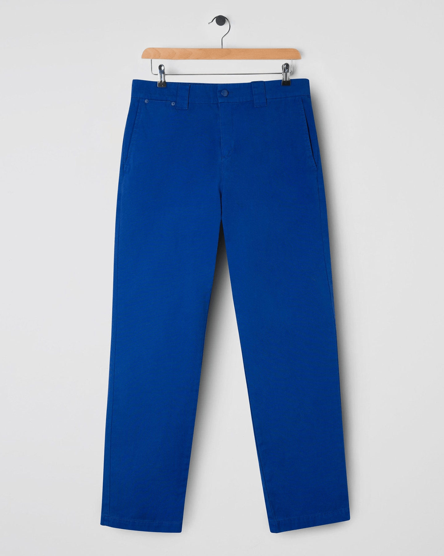 Slim-Fit Lightweight Cotton Trousers Royal Blue