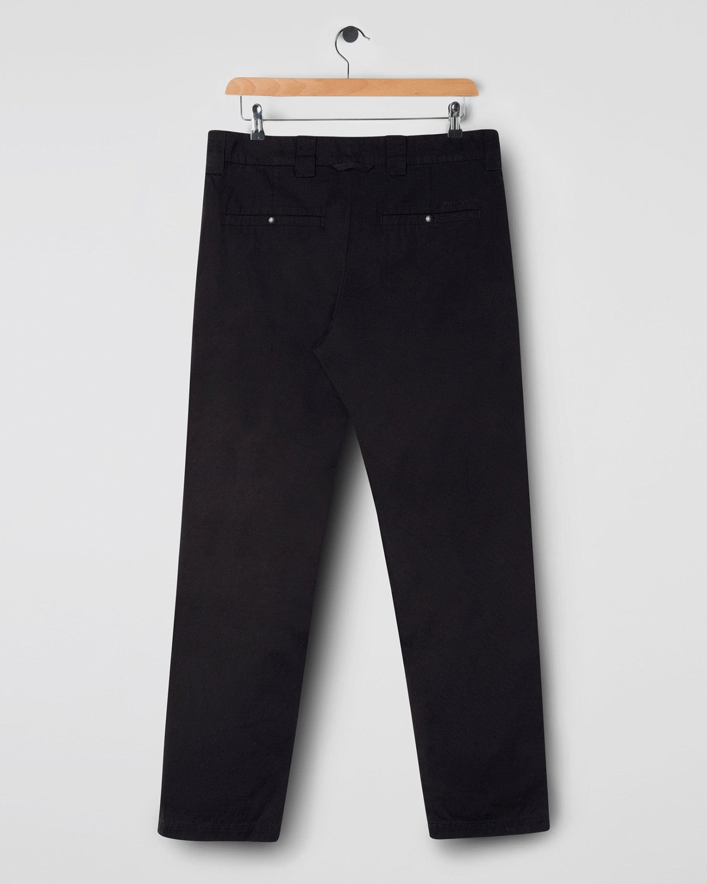 Slim-Fit Lightweight Cotton Trousers Black