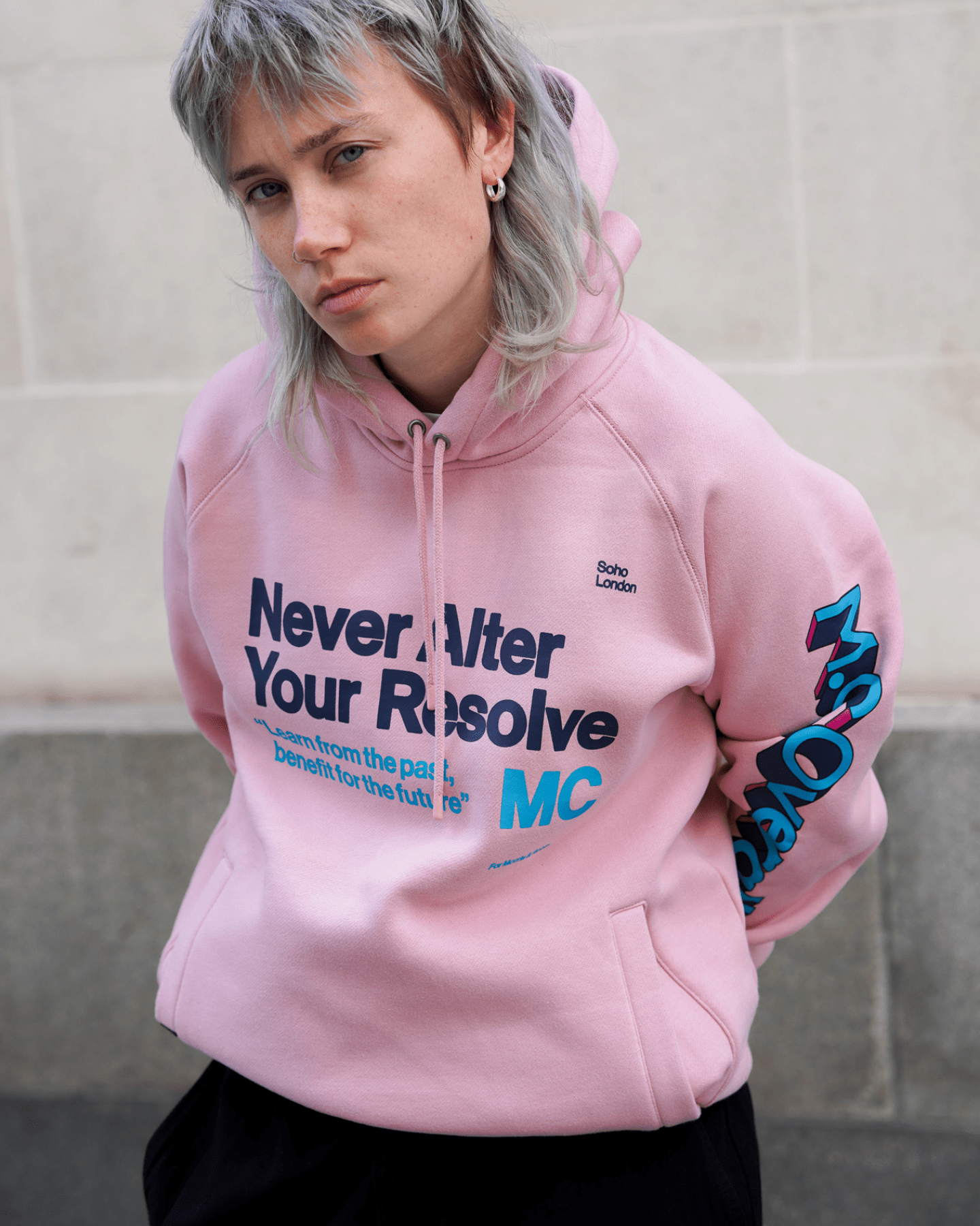 Never Alter Your Resolve Hoodie Dusty Pink M.C.Overalls