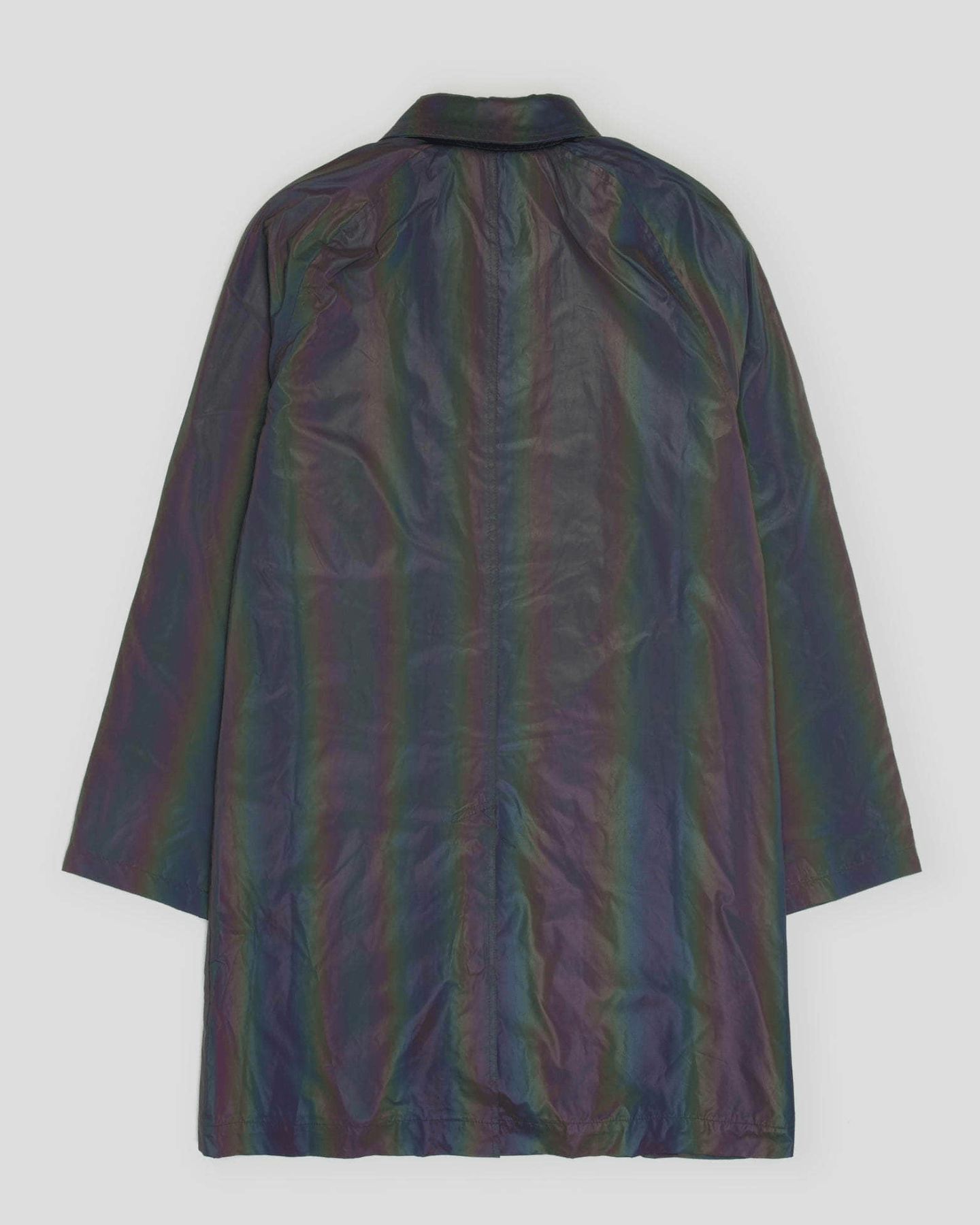 Reflective Single Breasted Mac Coat Dark Grey